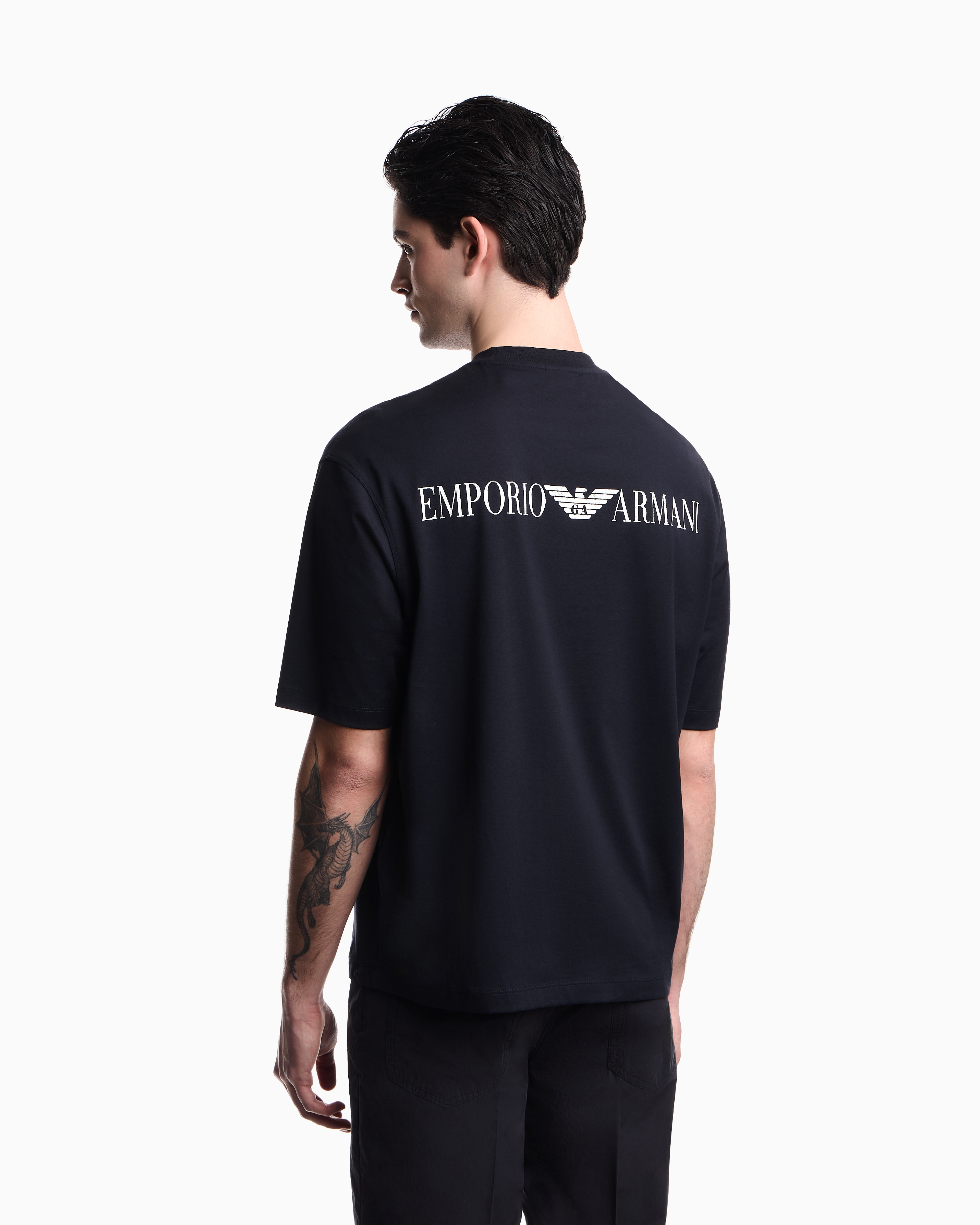 EMPORIO ARMANI Tシャツ 54125540 M Emporio Armani Men's White Short sleeve T-Shirt , Size M*L*XL*XXL