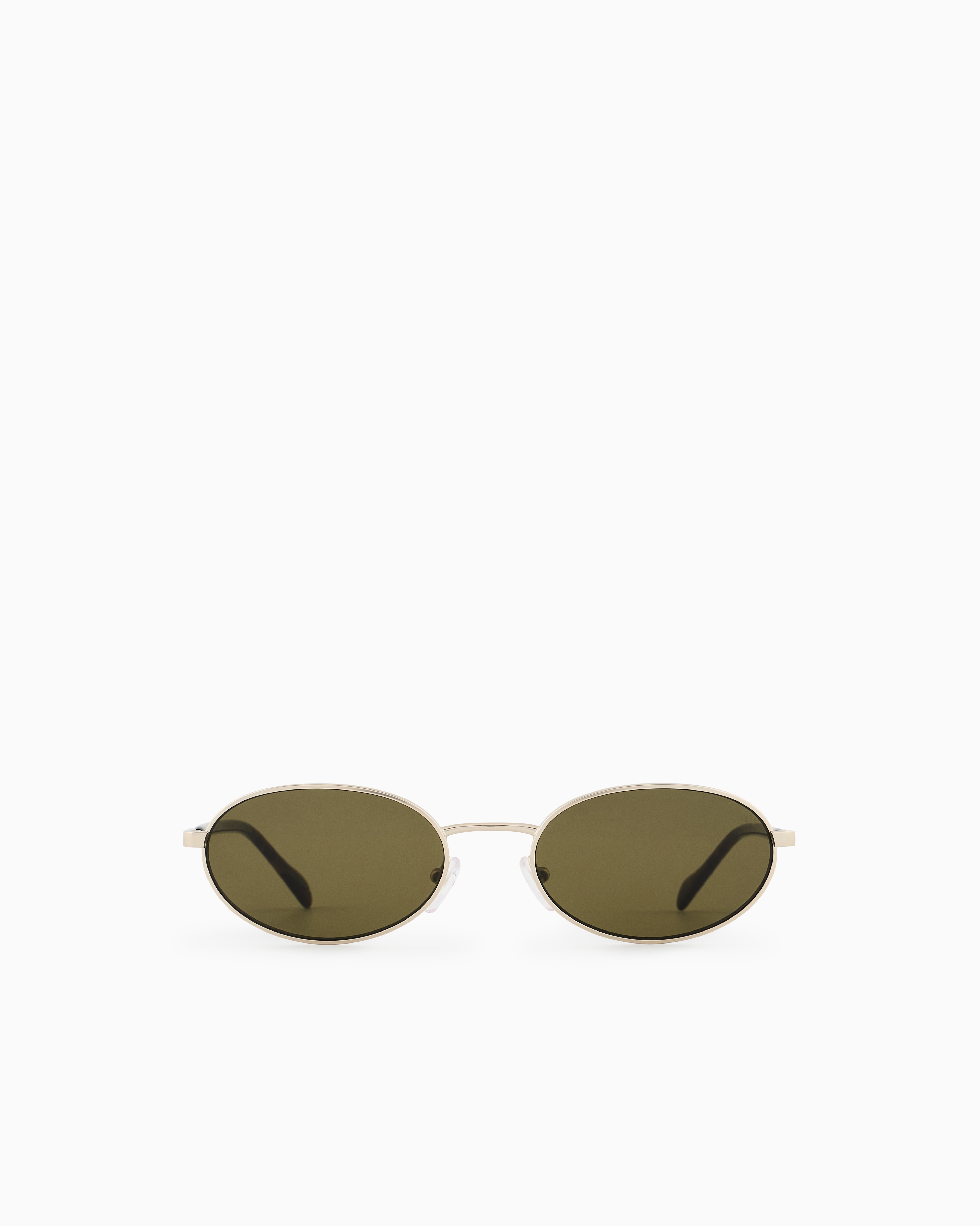 Emporio Armani Unisex Gold Oval Sunglasses
