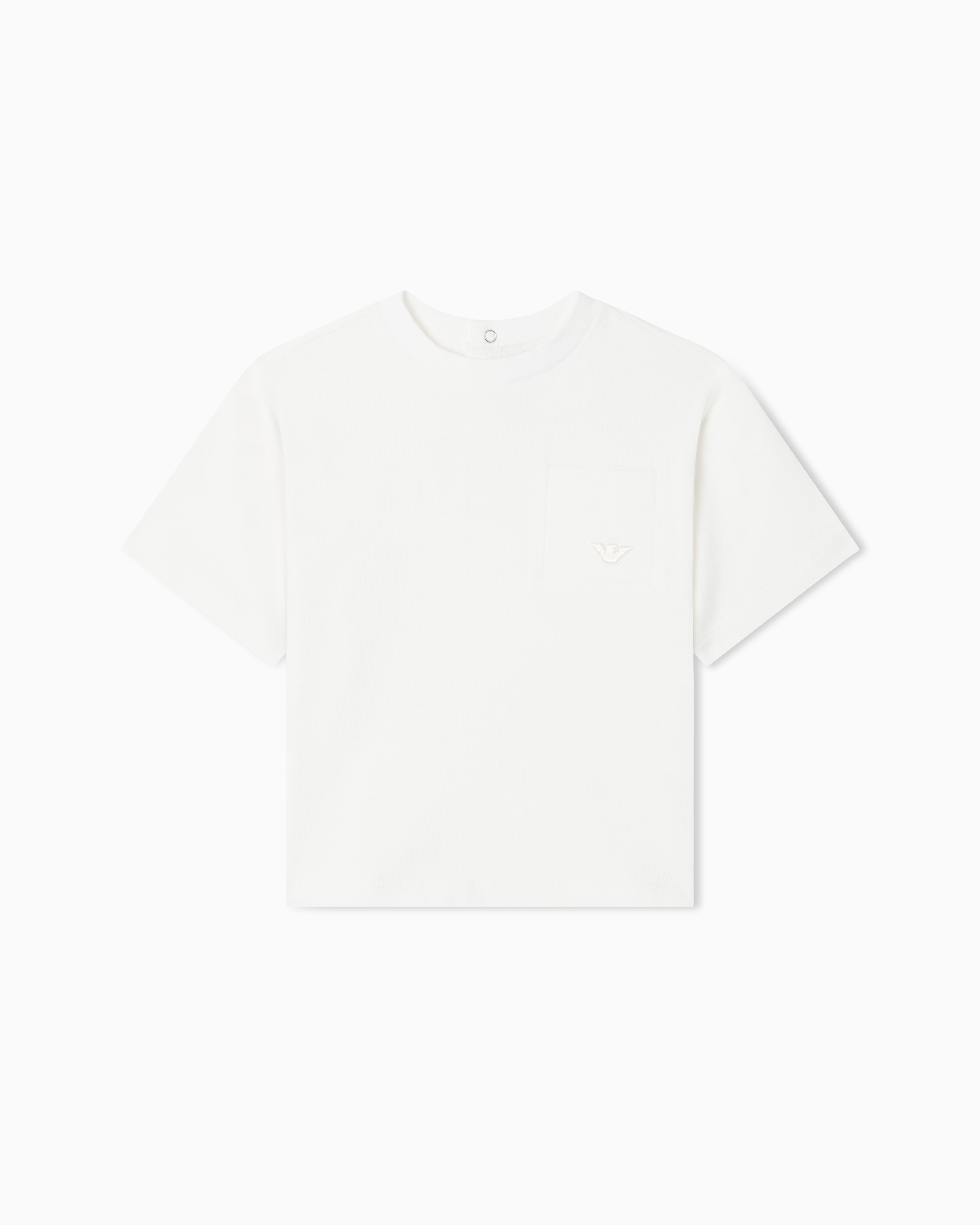 Emporio Armani T-Shirt In Jersey Pettinato Con Tasca