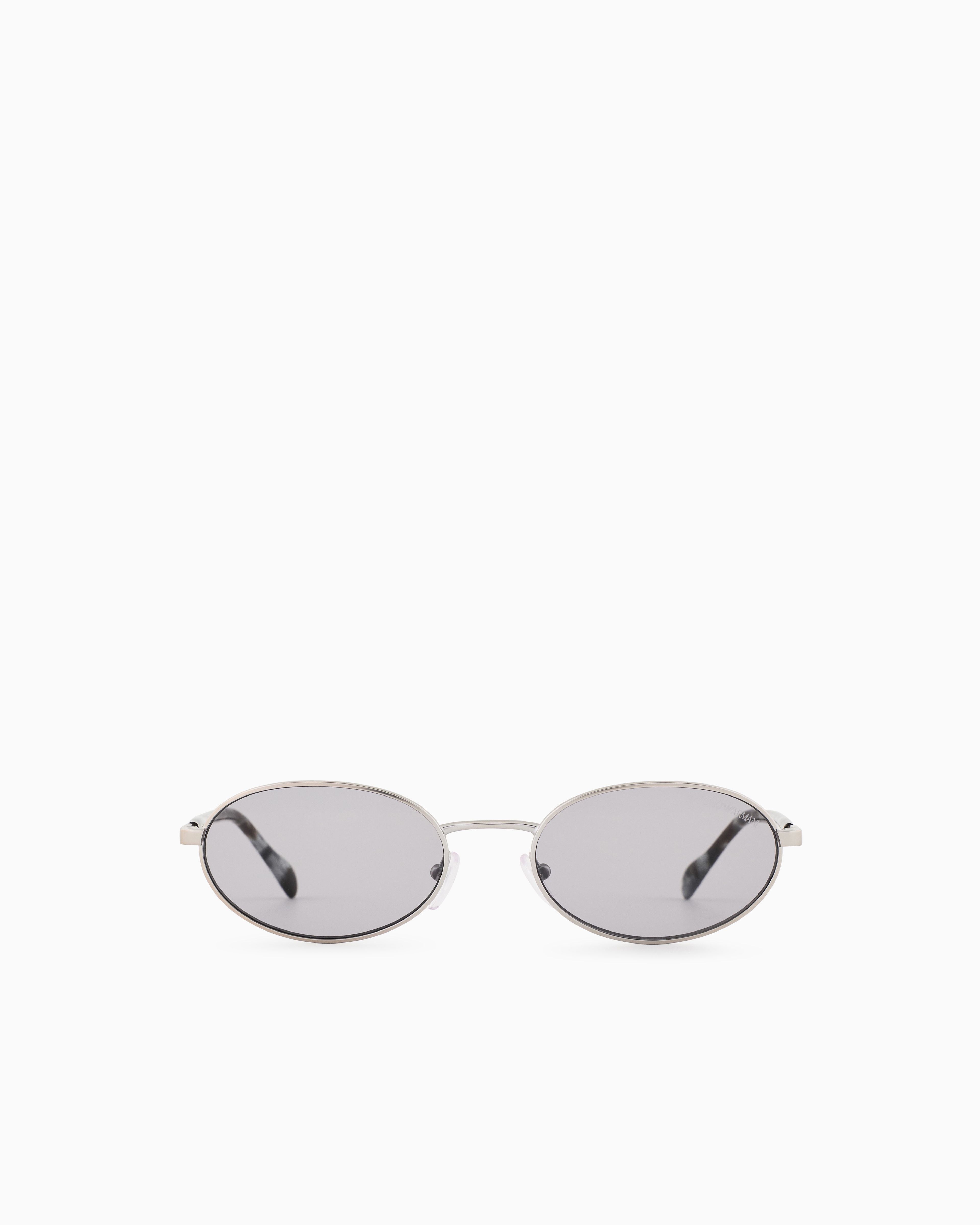 Emporio Armani Unisex Silver Oval Sunglasses