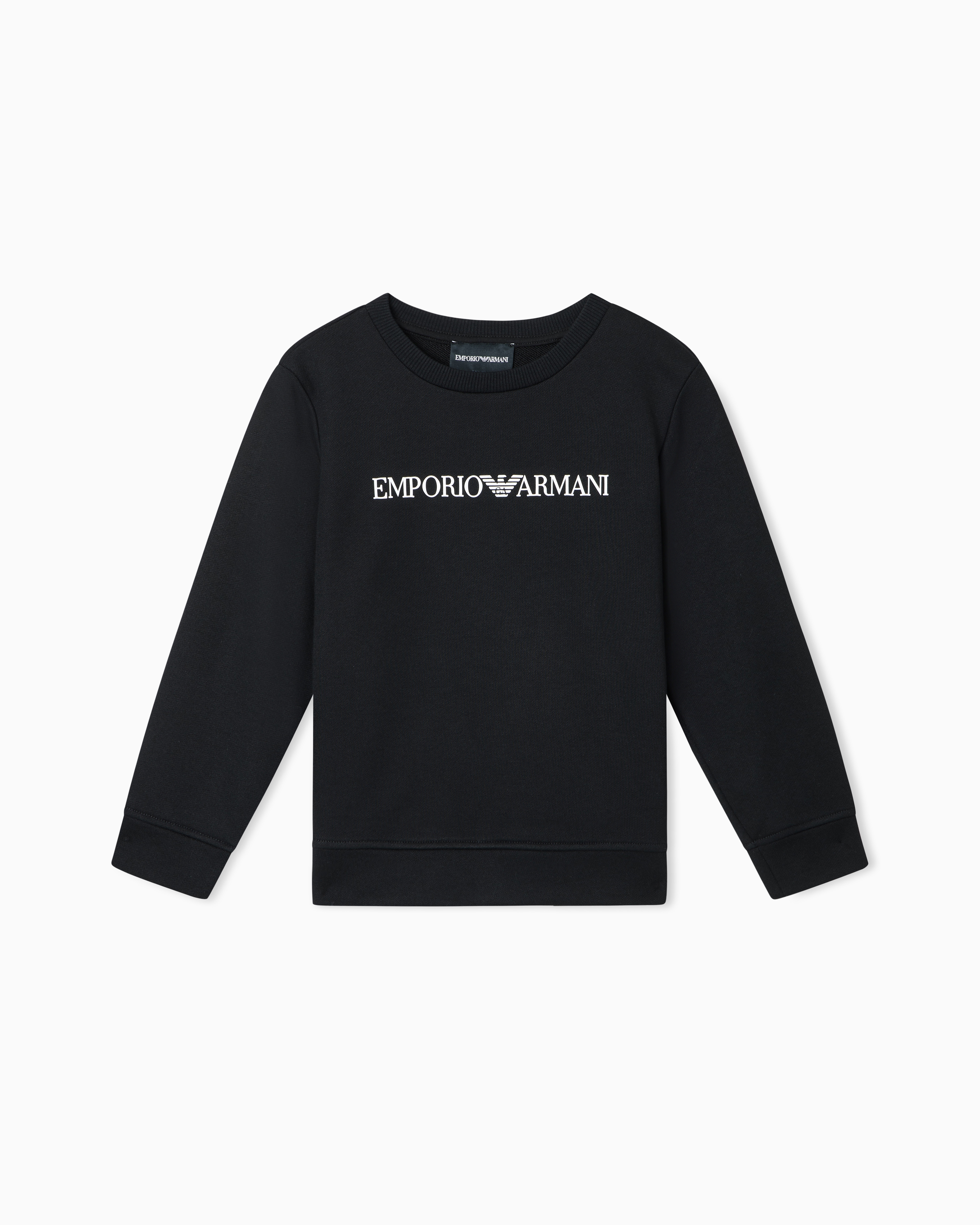 Emporio Armani Black Modal-Blend Jersey Sweatshirt With Logo