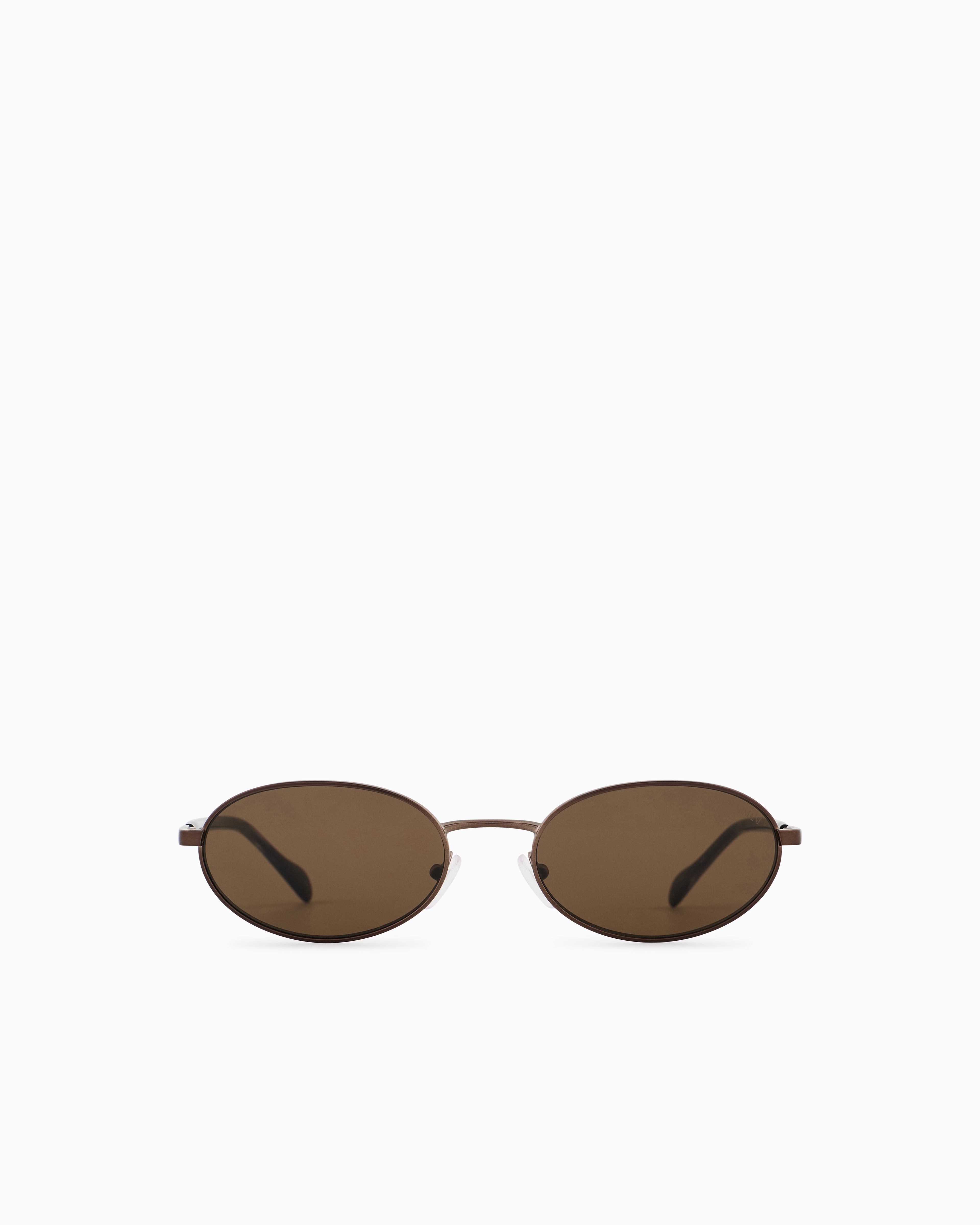 Emporio Armani Unisex Brown Oval Sunglasses