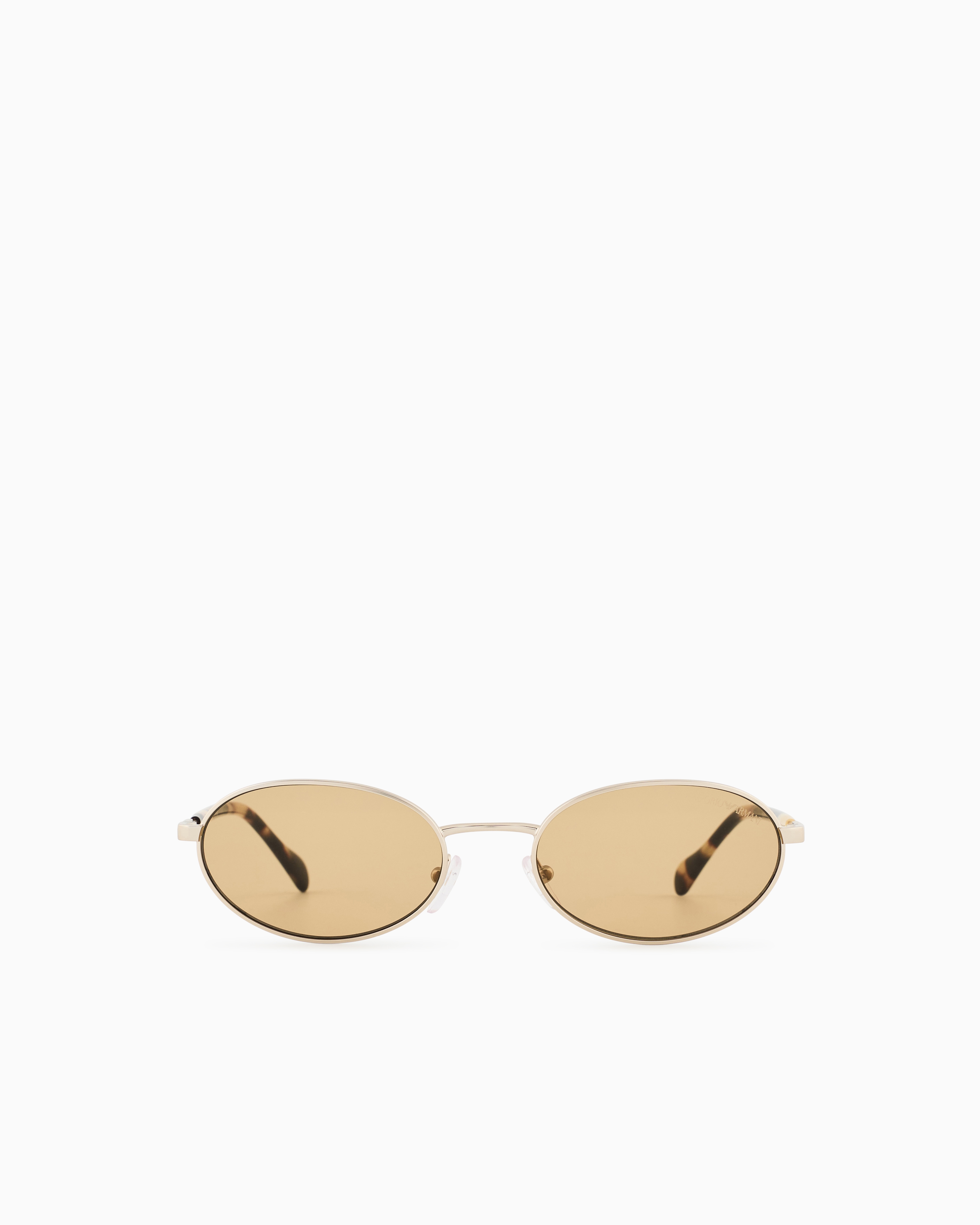 Emporio Armani Unisex Gold Oval Sunglasses
