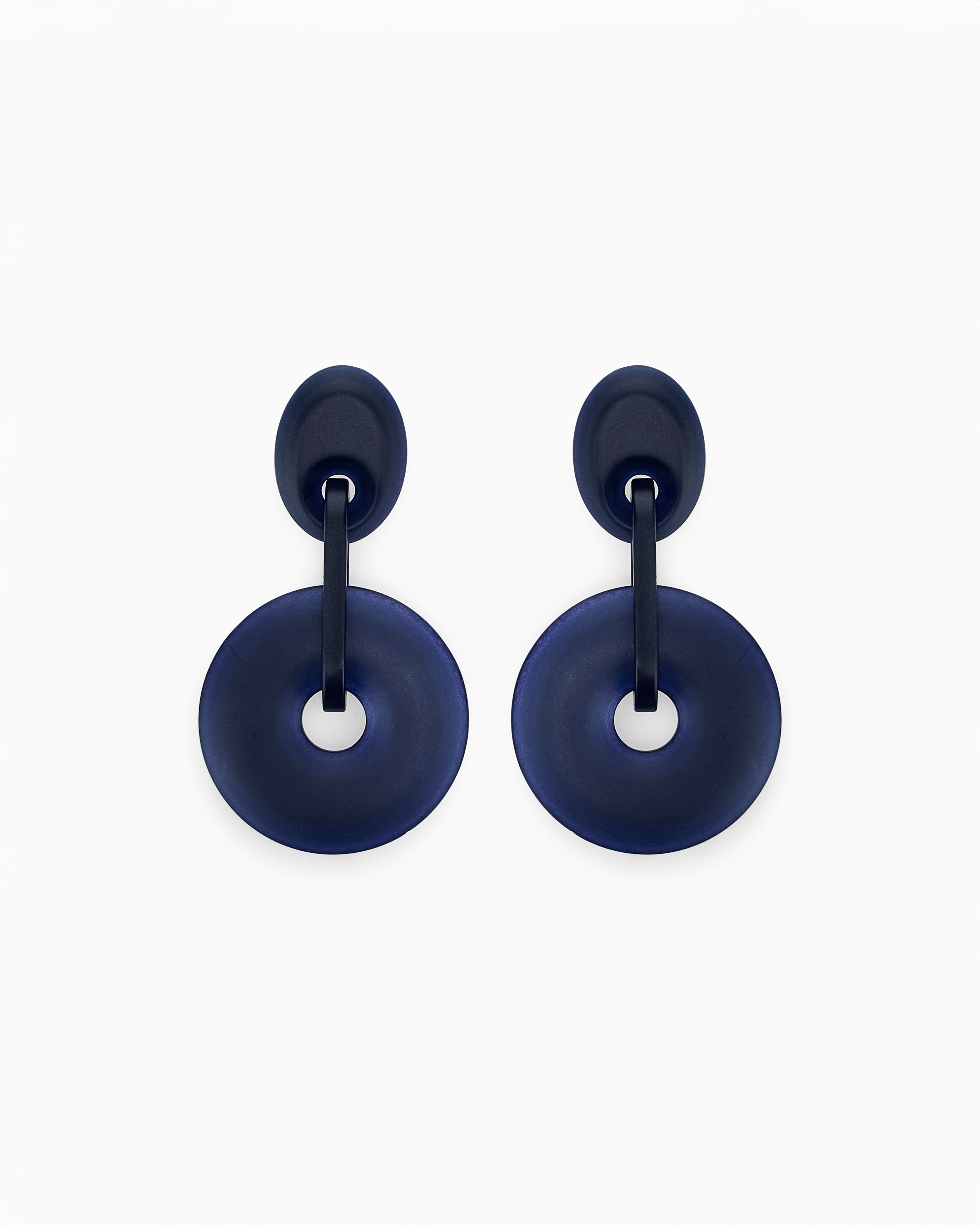 Giorgio Armani Blue Earrings In Acrylic Plastic And Brass