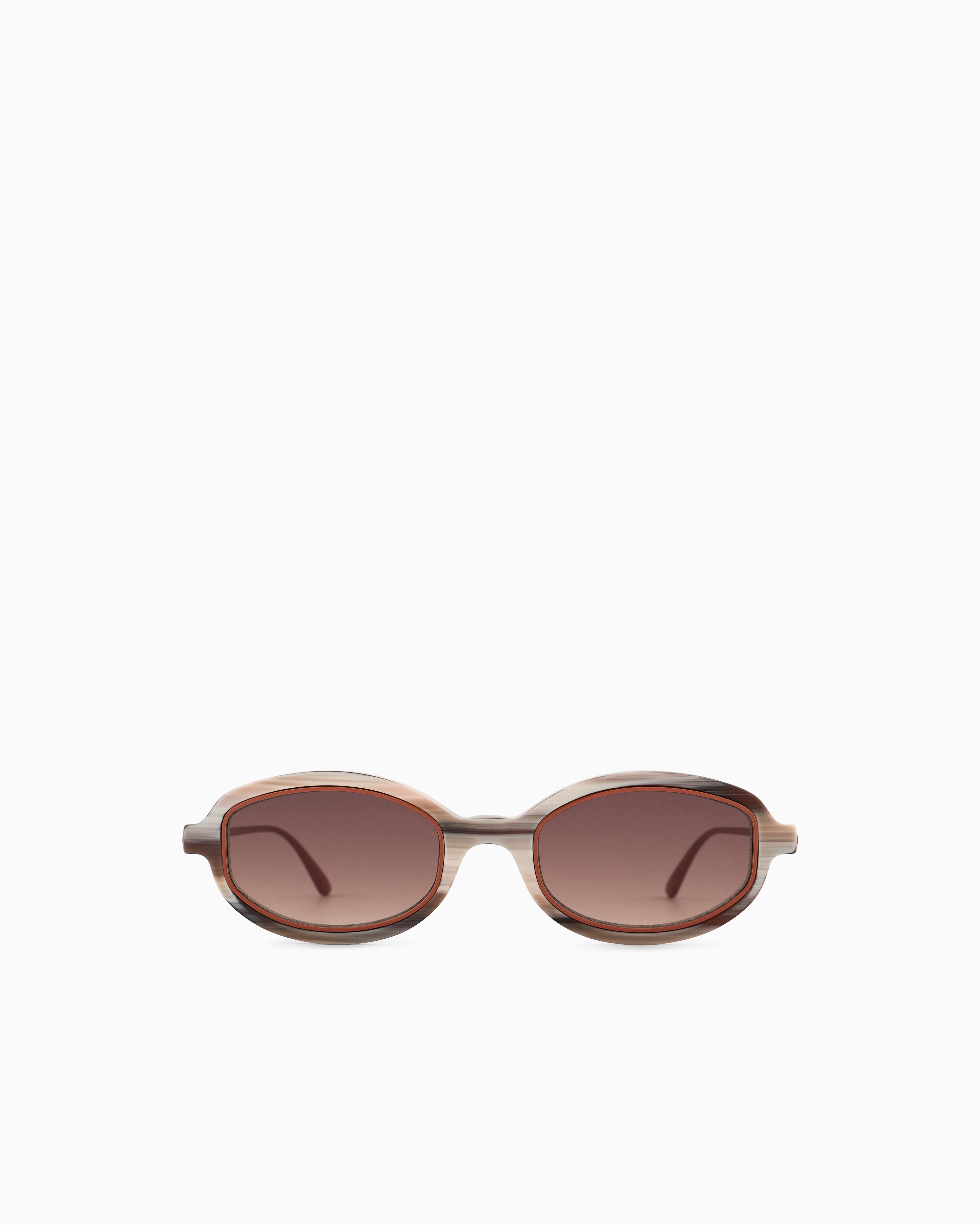 Emporio Armani Women's Beige ’S Oval Sunglasses