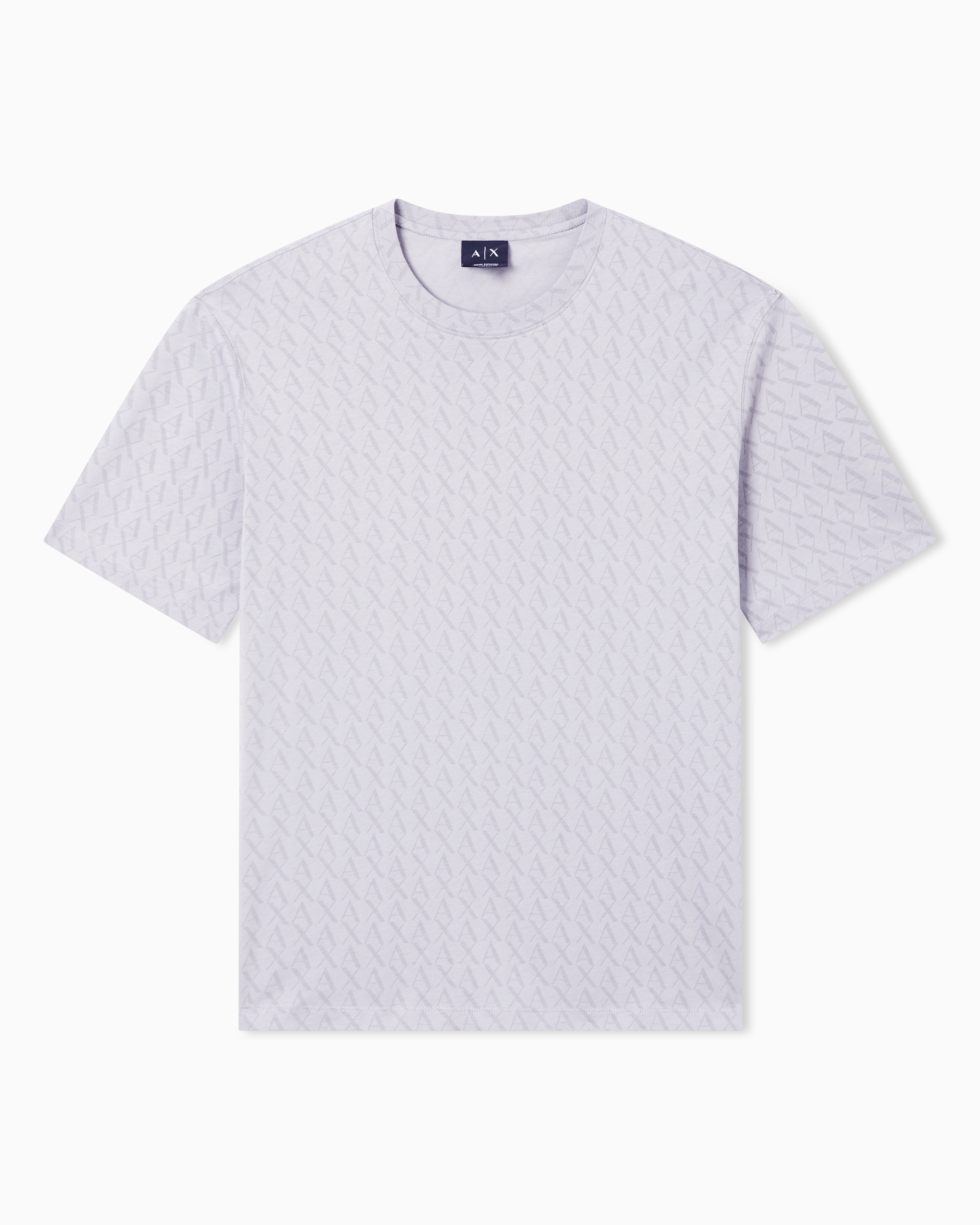 Armani Exchange Grey Regular Fit T-Shirt In Basic Cotton Jersey