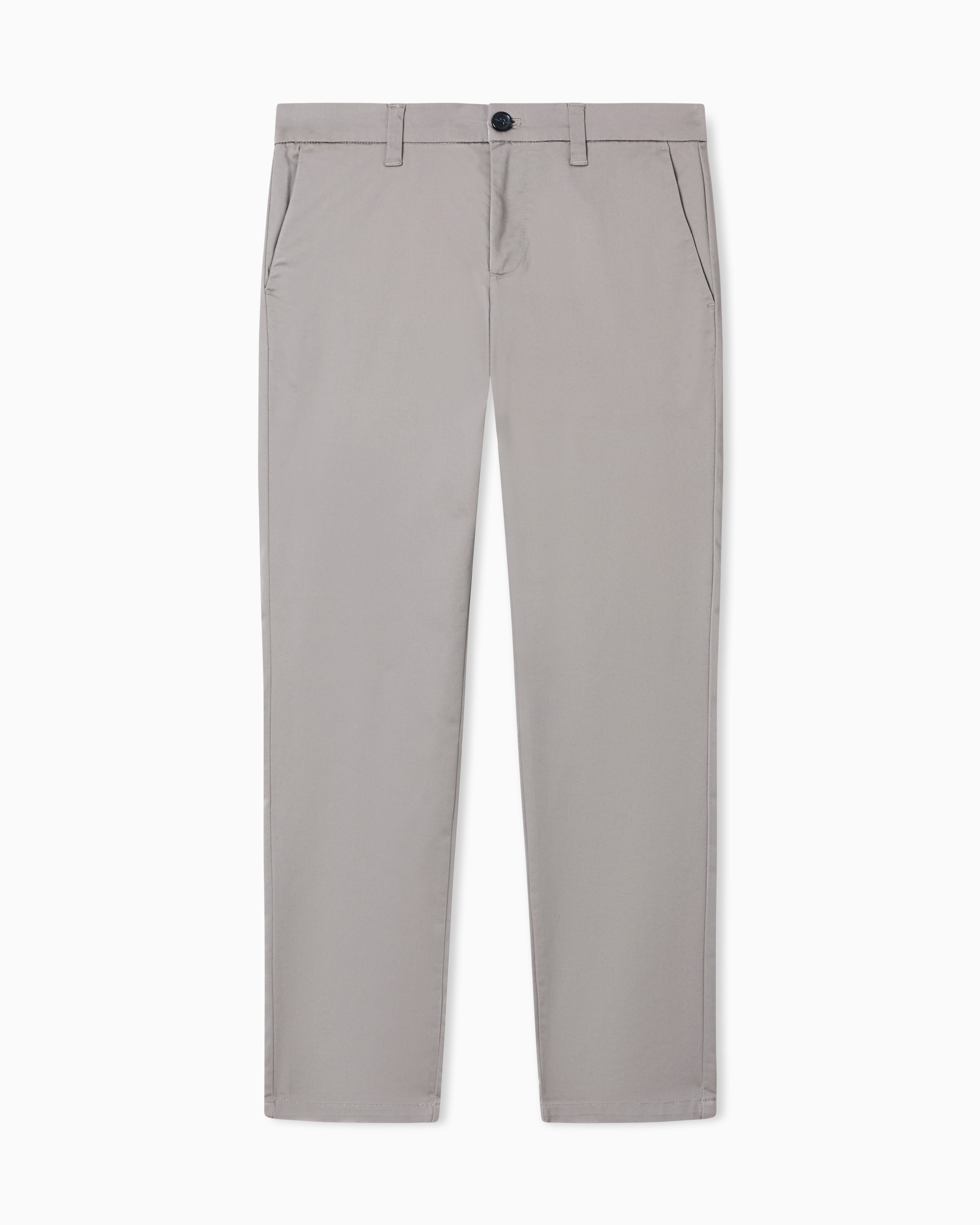 Armani Exchange Men's Beige Cotton Poplin Chino Trousers