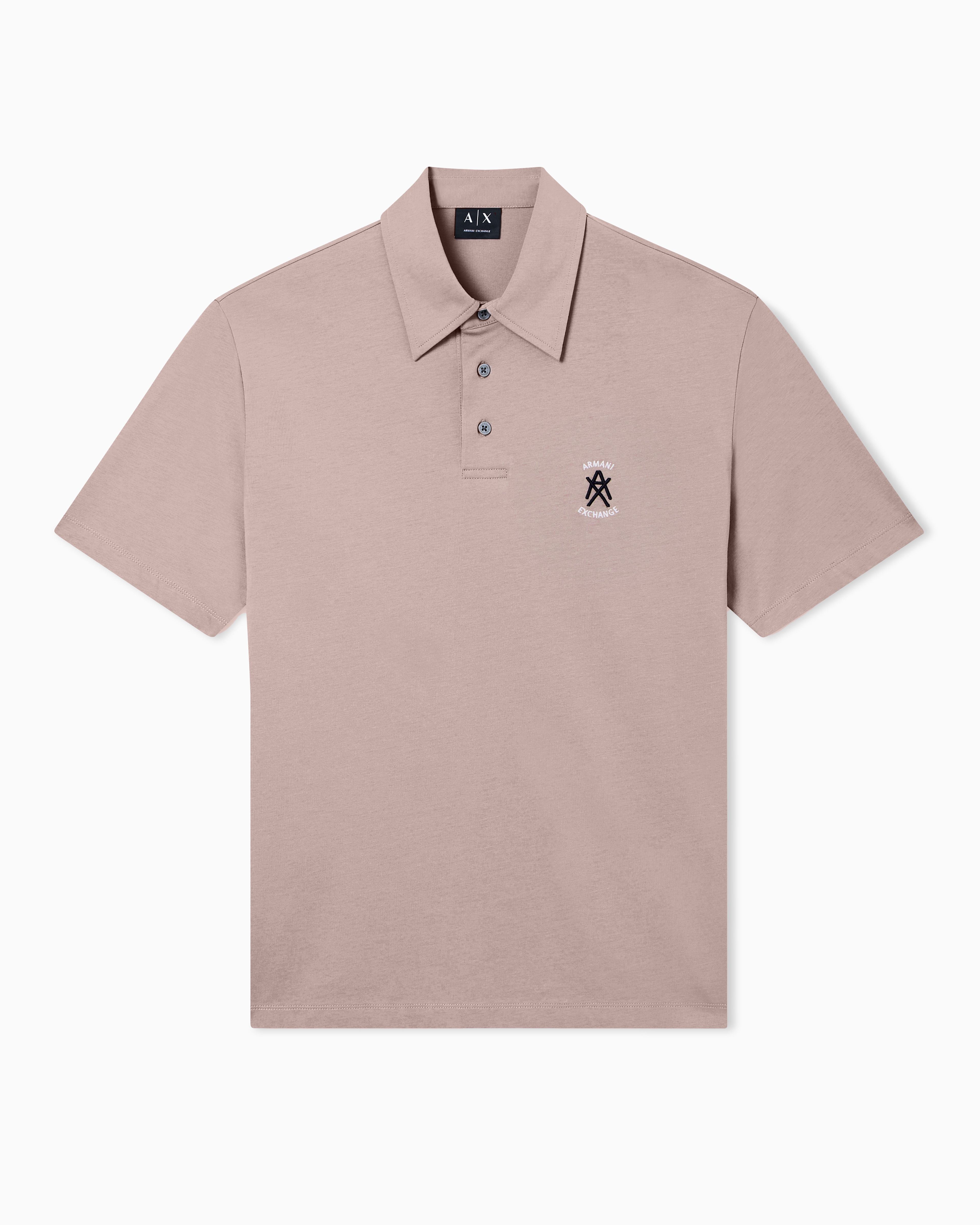 Armani Exchange Beige Cotton Polo Shirt
