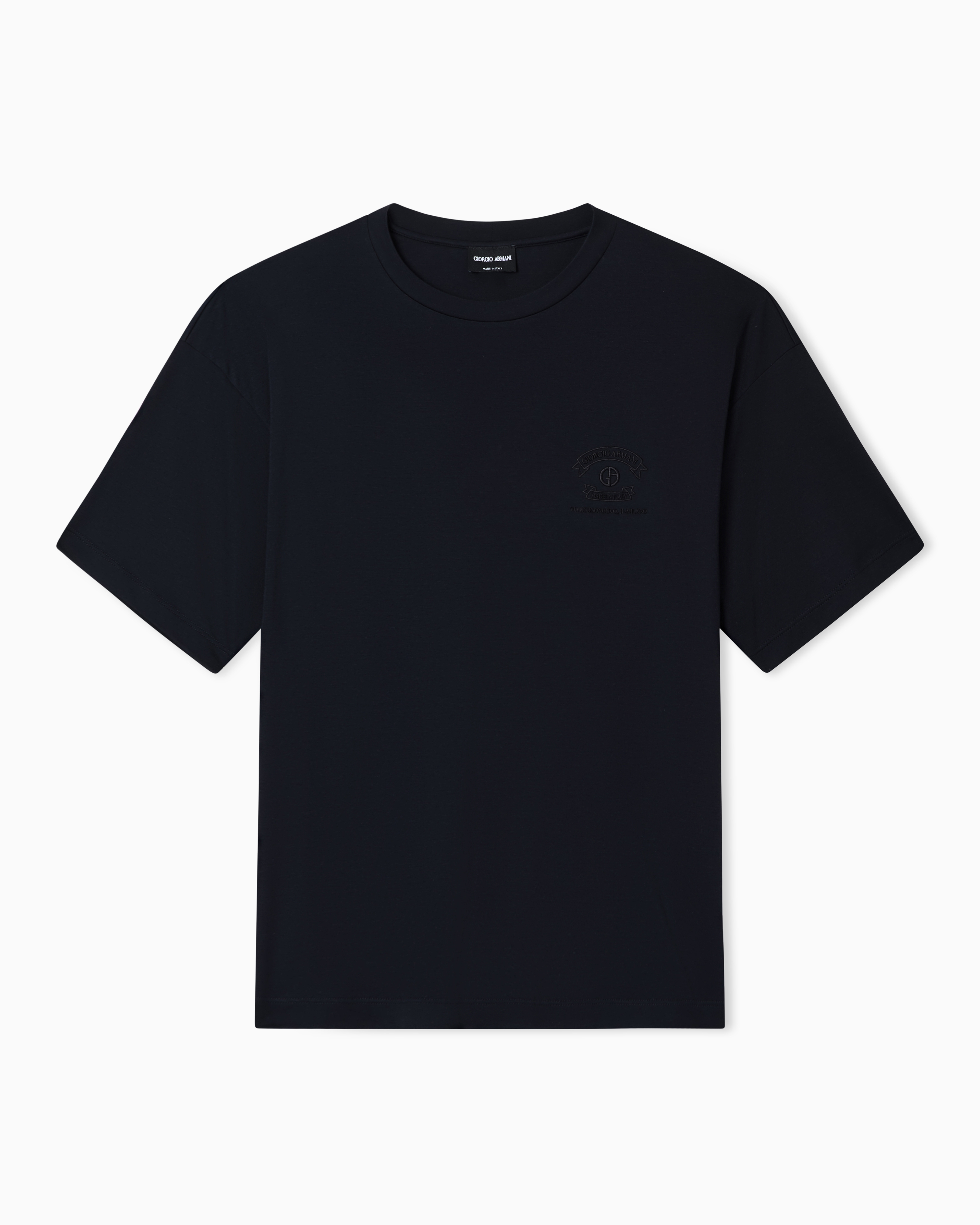 Tシャツ コットン／モダール 刺繍 | Giorgio Armani