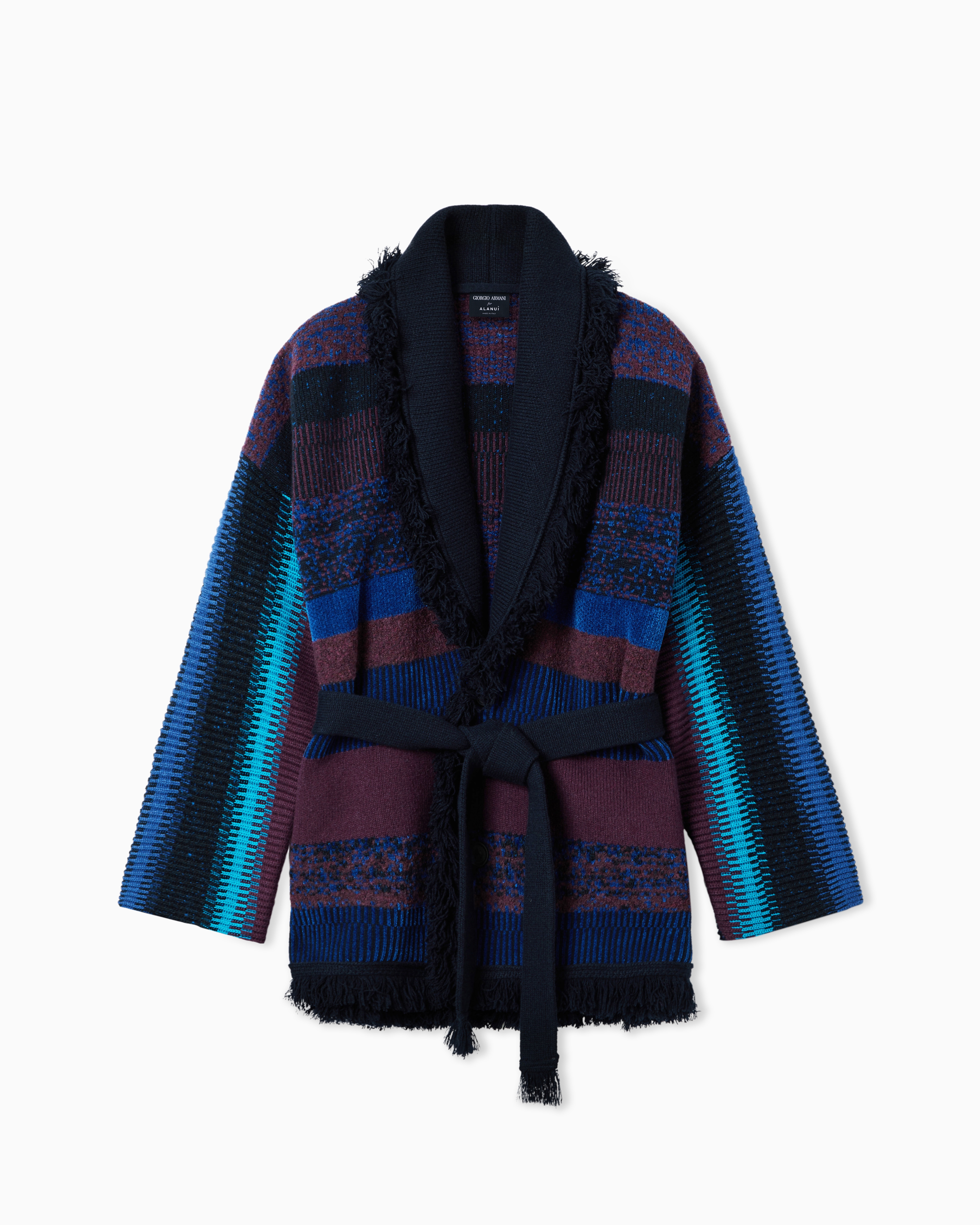 Giorgio Armani Blue For Alanui Cashmere Blend Cardigan