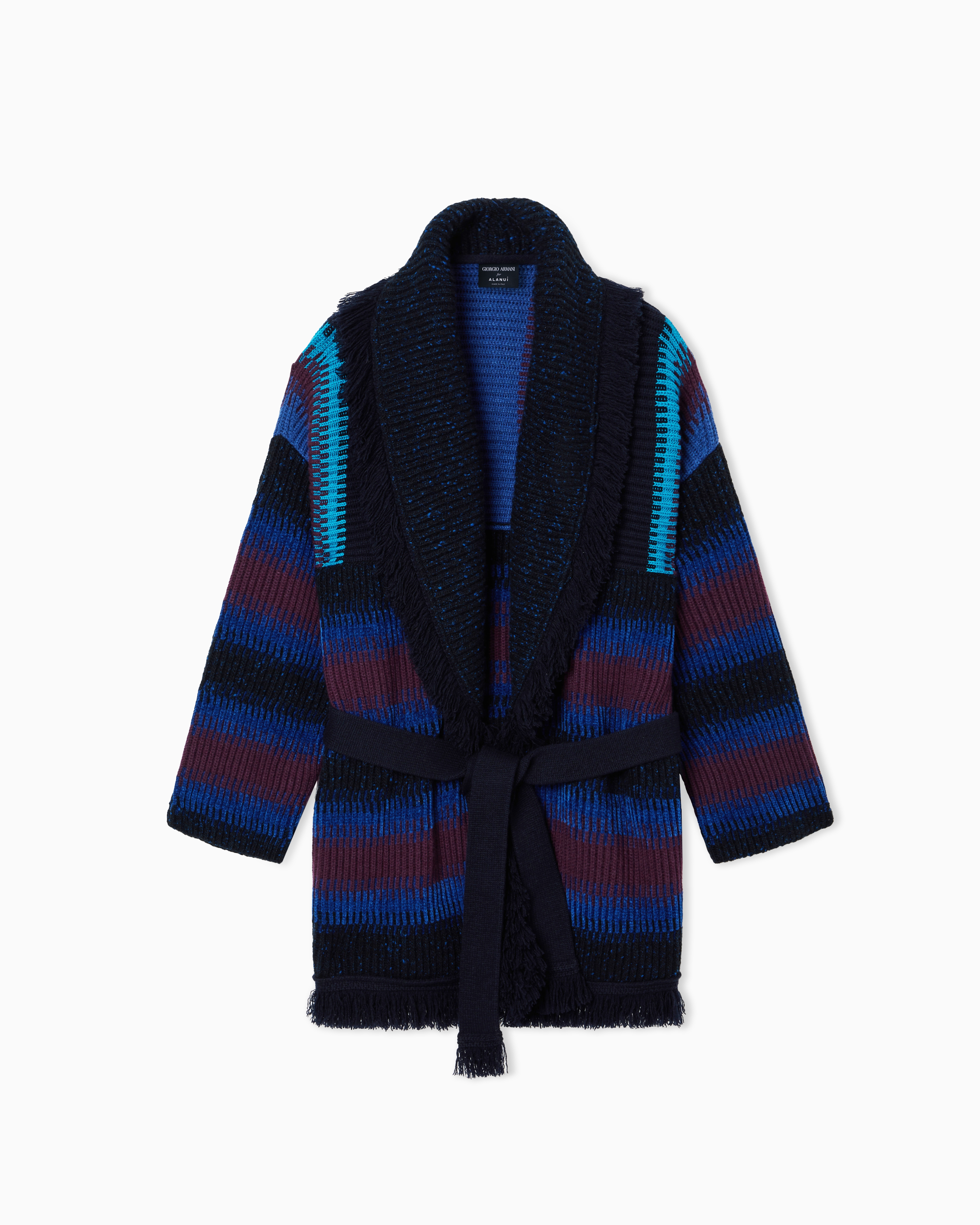Giorgio Armani Blue For Alanui Cashmere Blend Cardigan