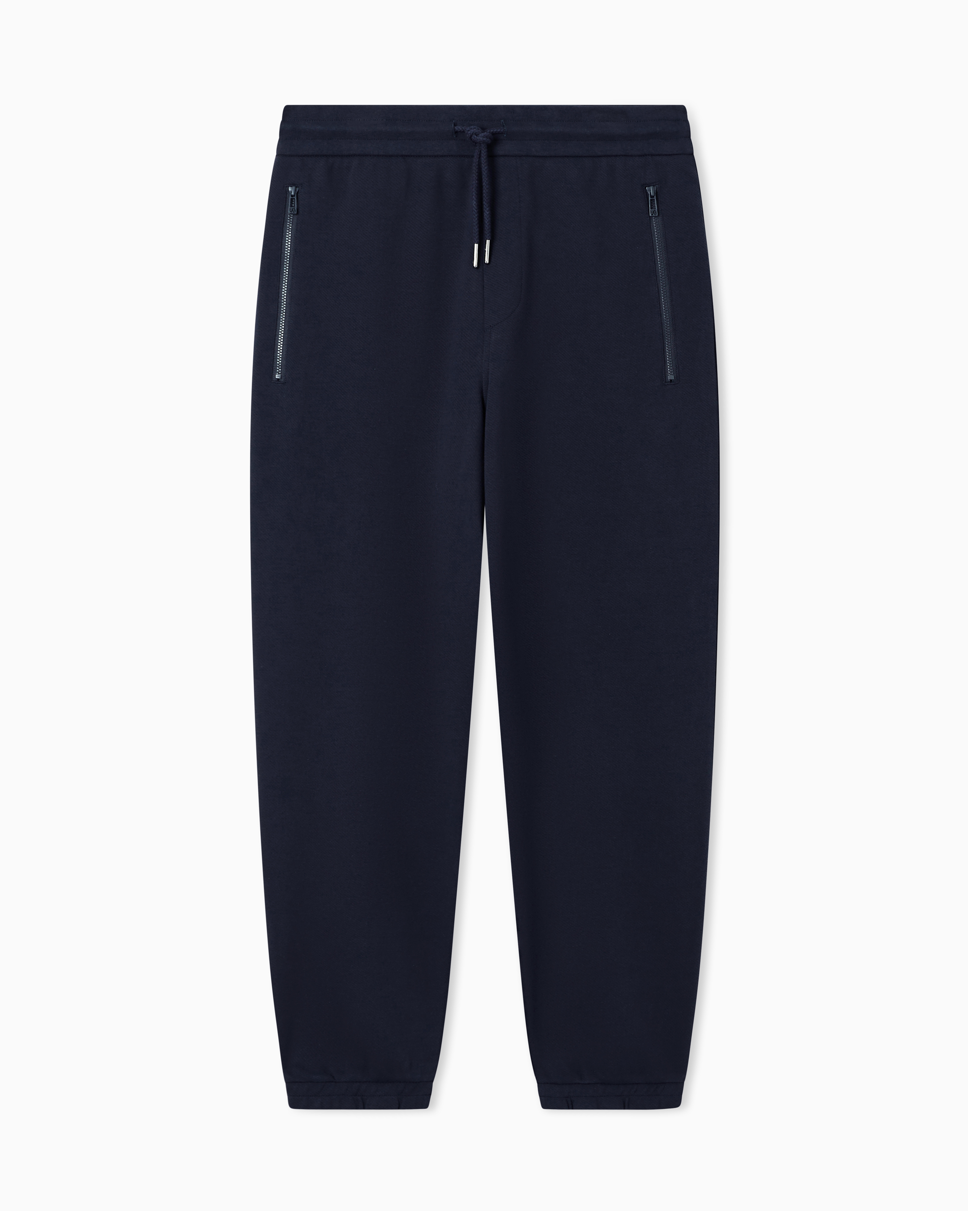 Armani Exchange Navy Blue Cotton Jogger Trousers