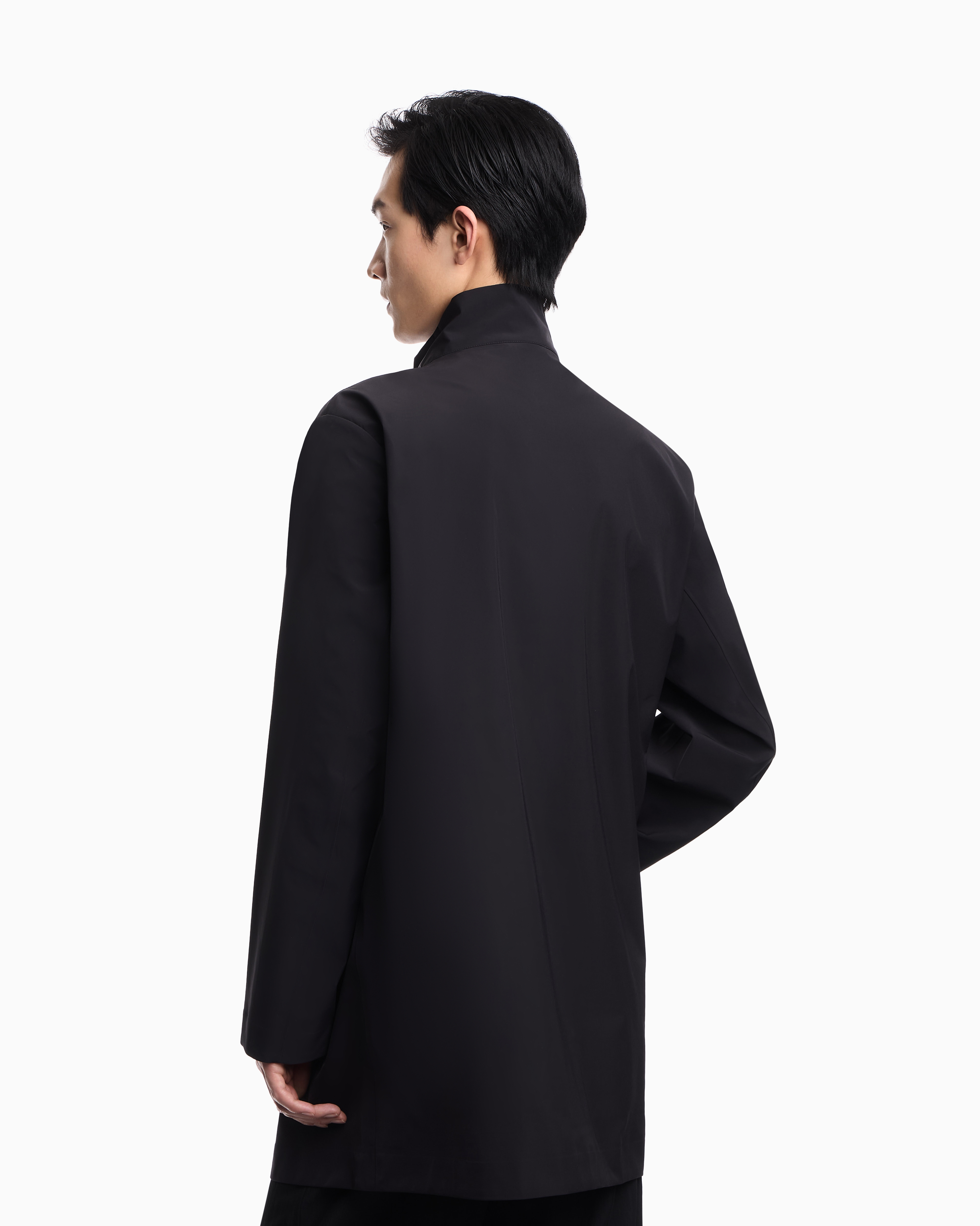 Nylon trench coat with heat-taped zips | Emporio Armani