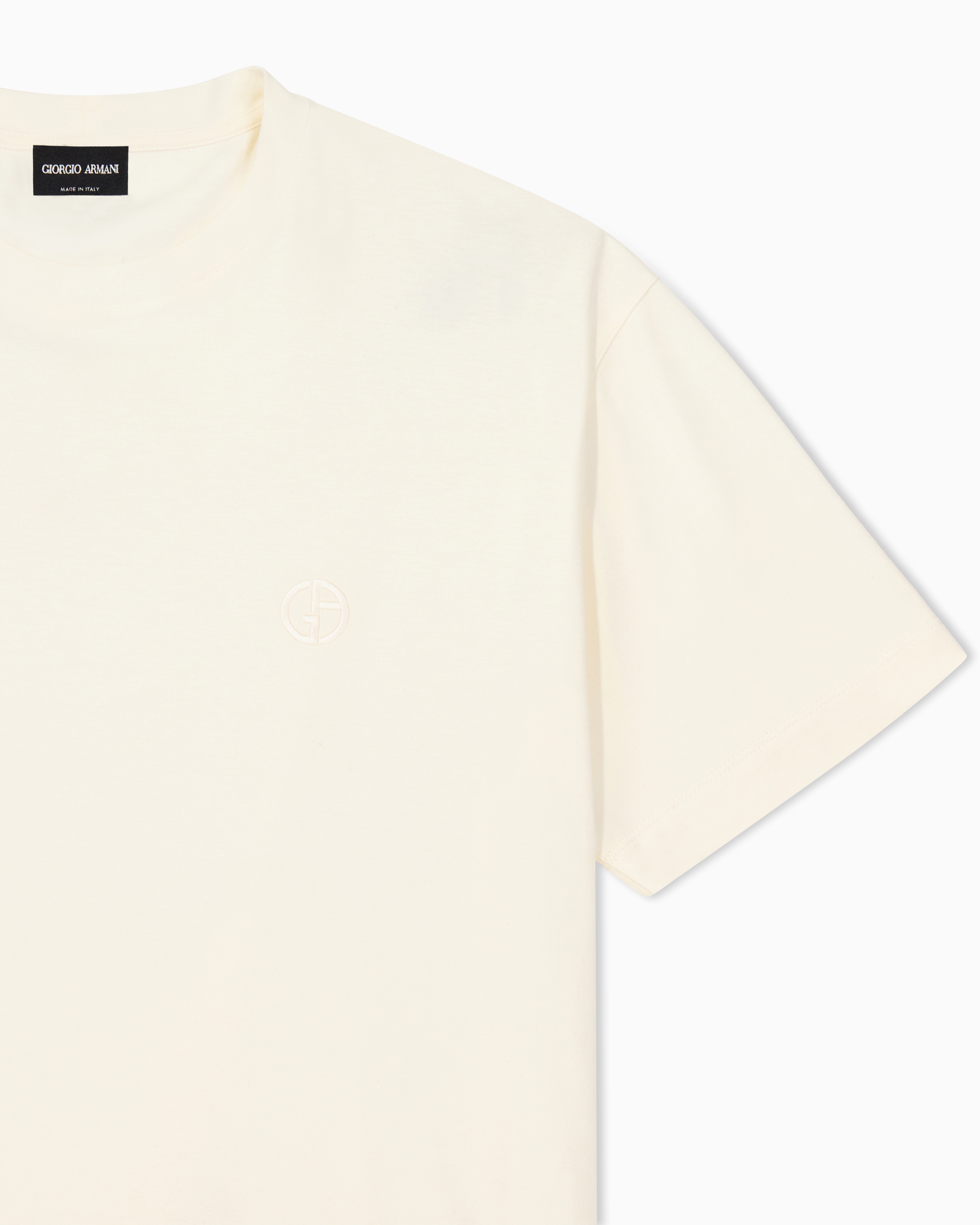 クルーネックTシャツ カシミア／コットン インターロック | Giorgio Armani