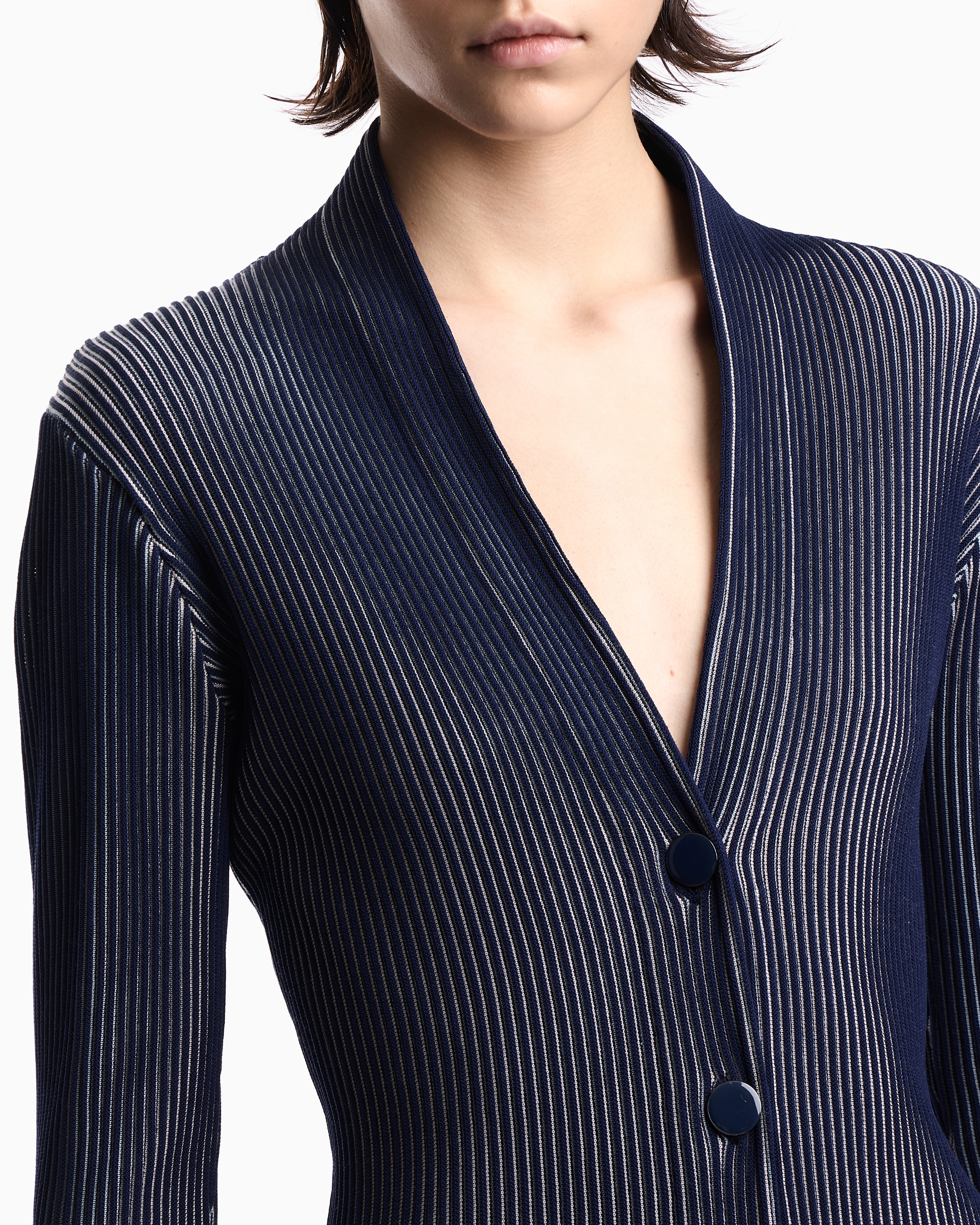 ニットカーディガン リブエフェクト | Emporio Armani