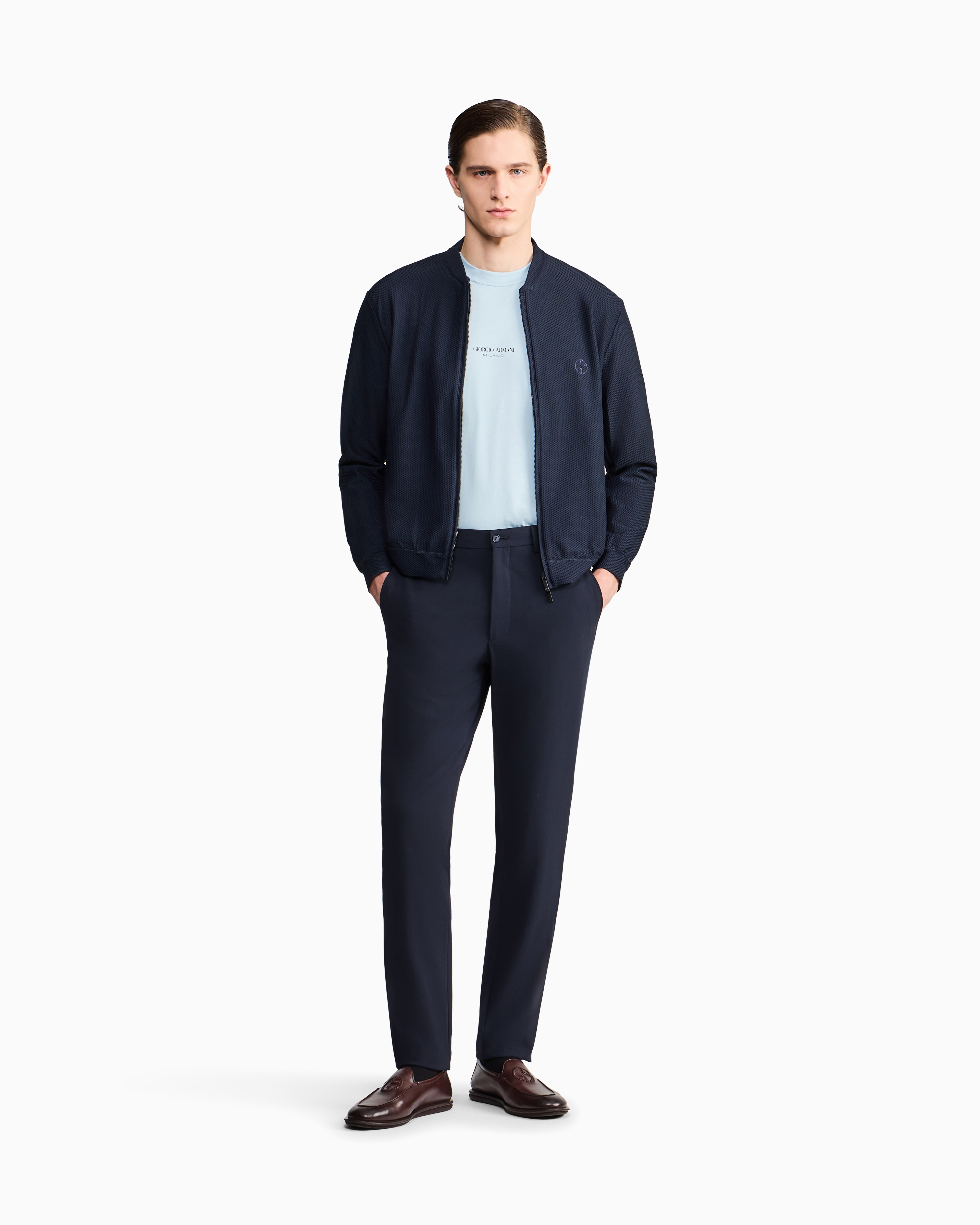 オーバーサイズ クルーネックTシャツ コットンジャージー | Giorgio Armani