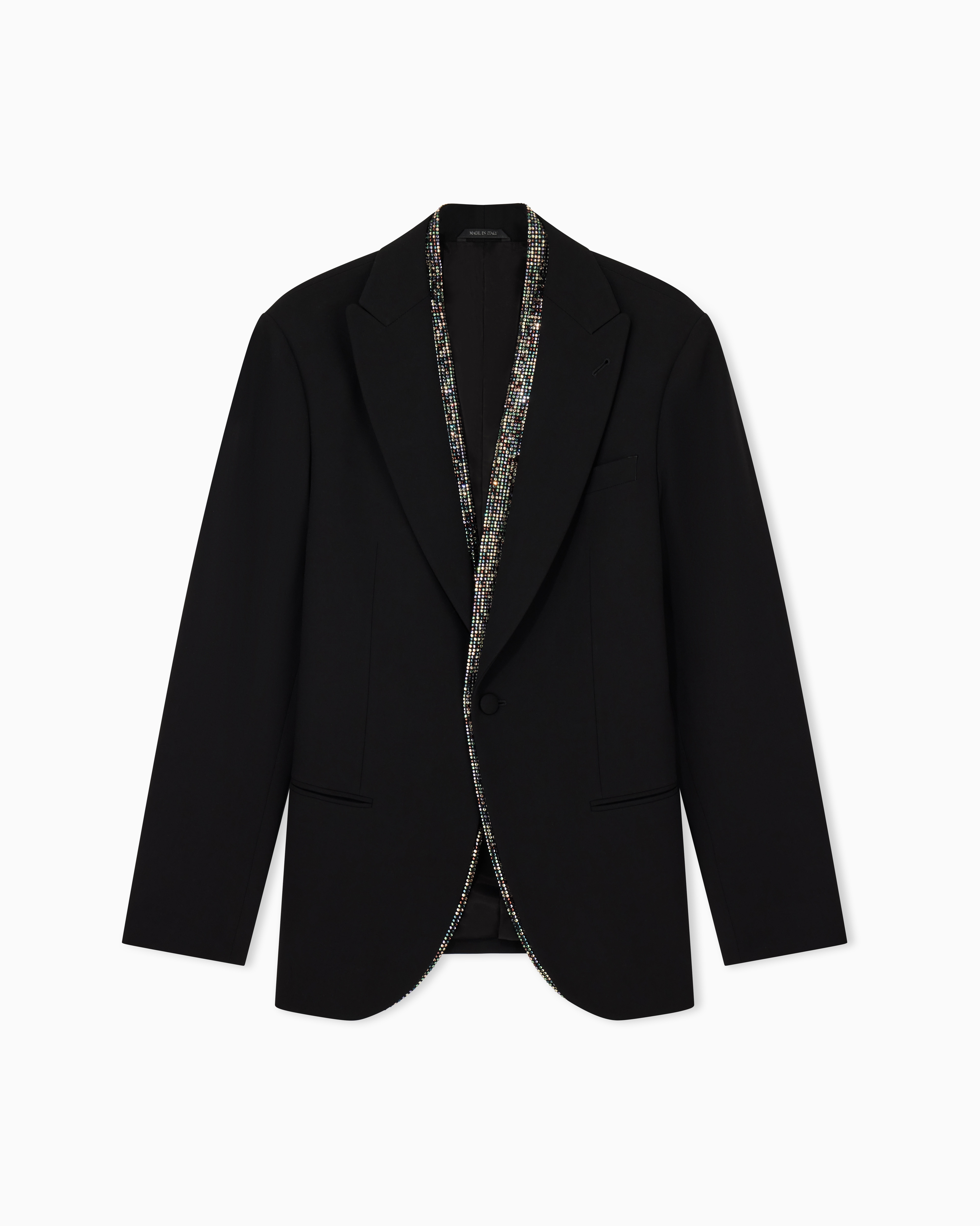 Giorgio Armani Men's Black Soho Line Single-Breasted Tuxedo Jacket In Wool Crêpe