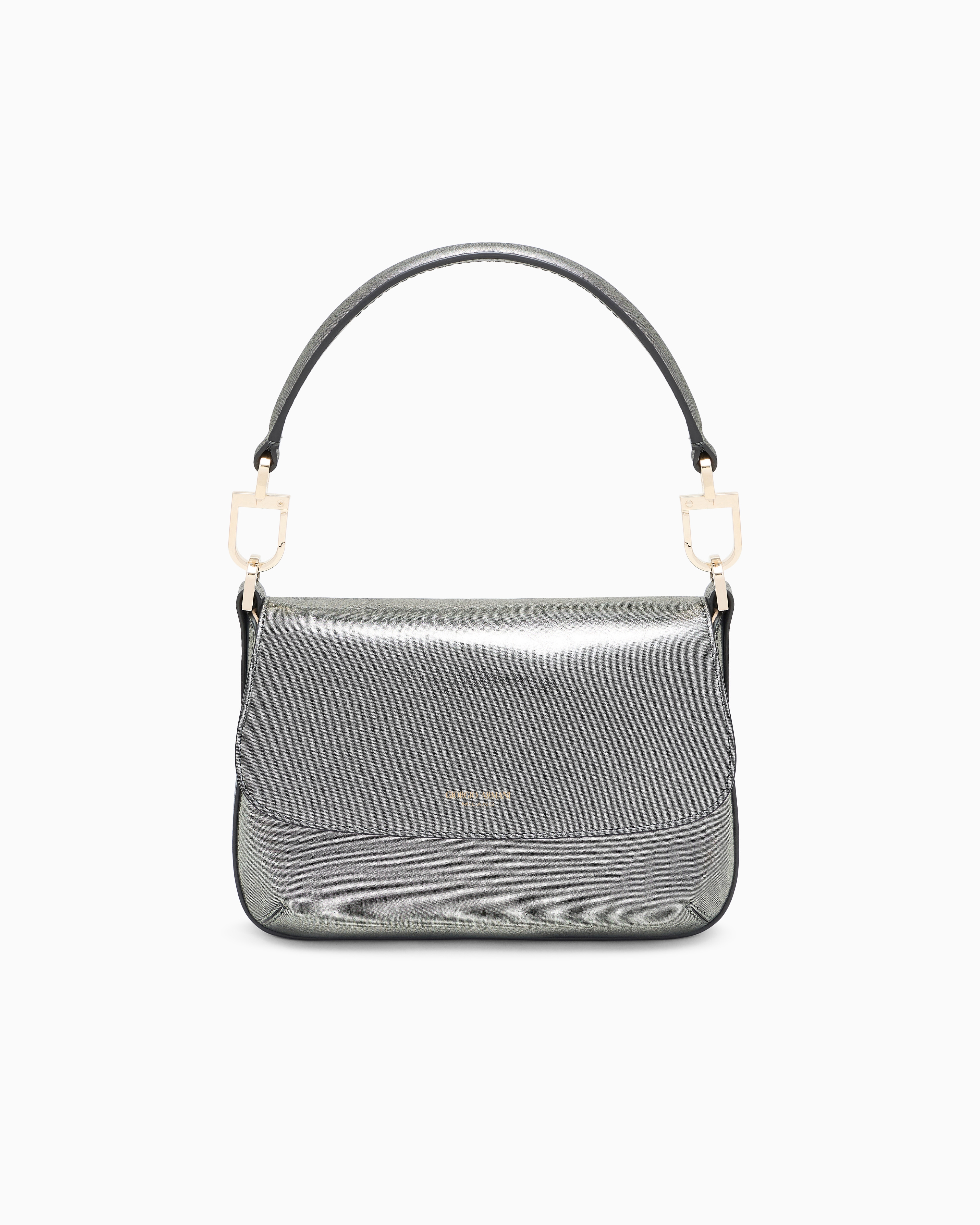 Giorgio Armani Black La Prima Soft Small Bag In Shiny Nubuck