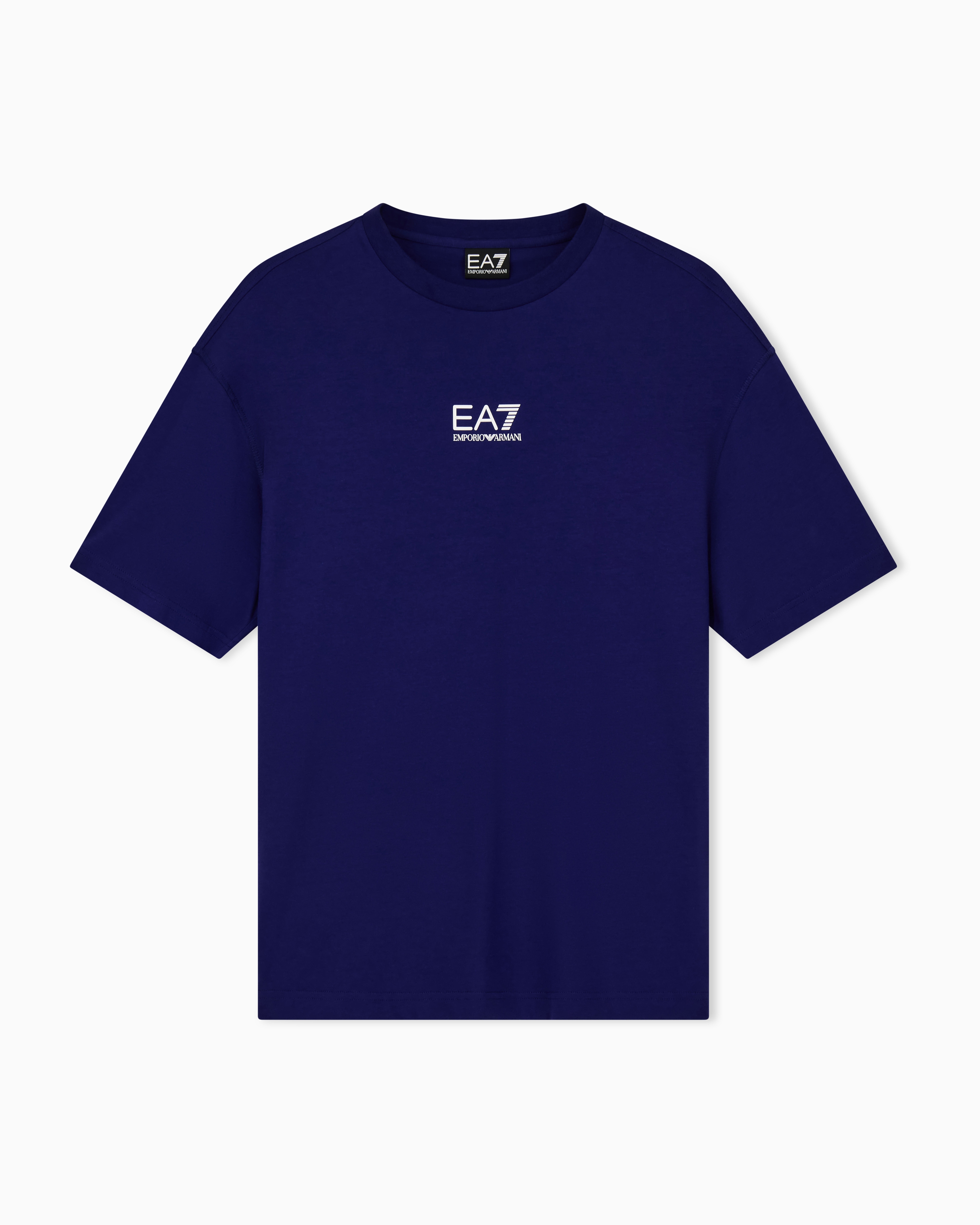 Ea7 Blue Graphic Series Cotton Jersey T-Shirt