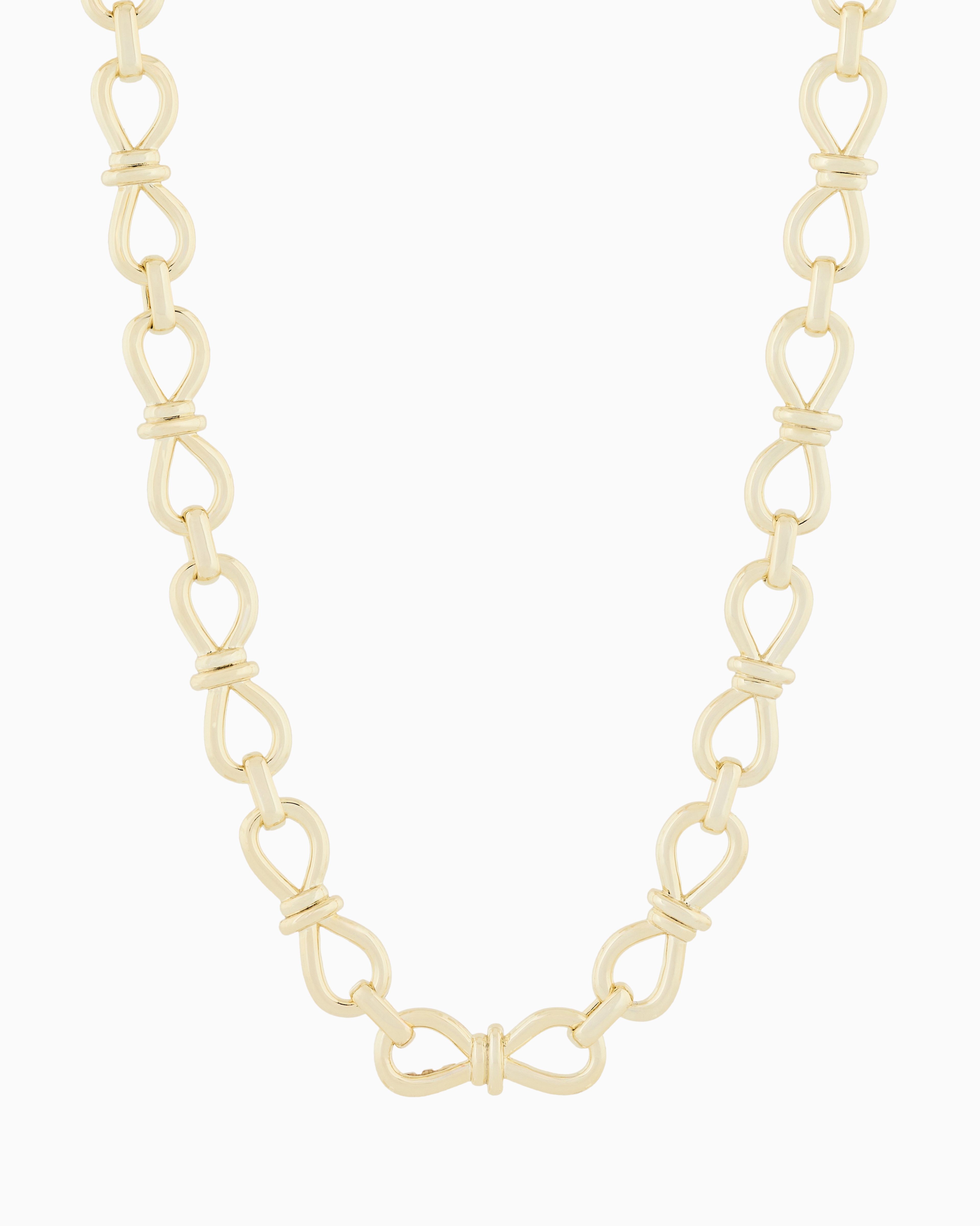 Emporio Armani Multicolored Ribbon Chain Necklace