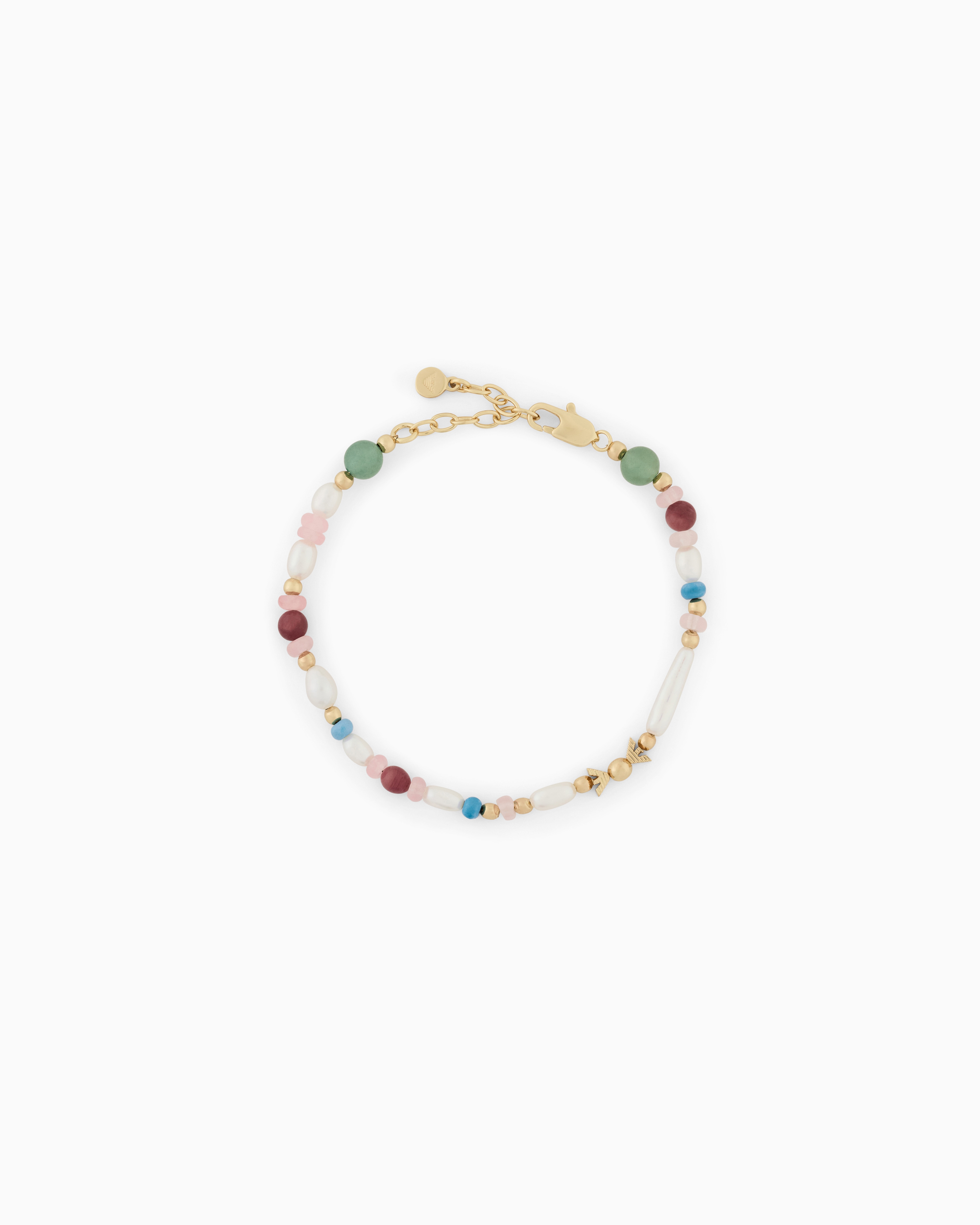 Emporio Armani Multicolored Pearl Beaded Bracelet