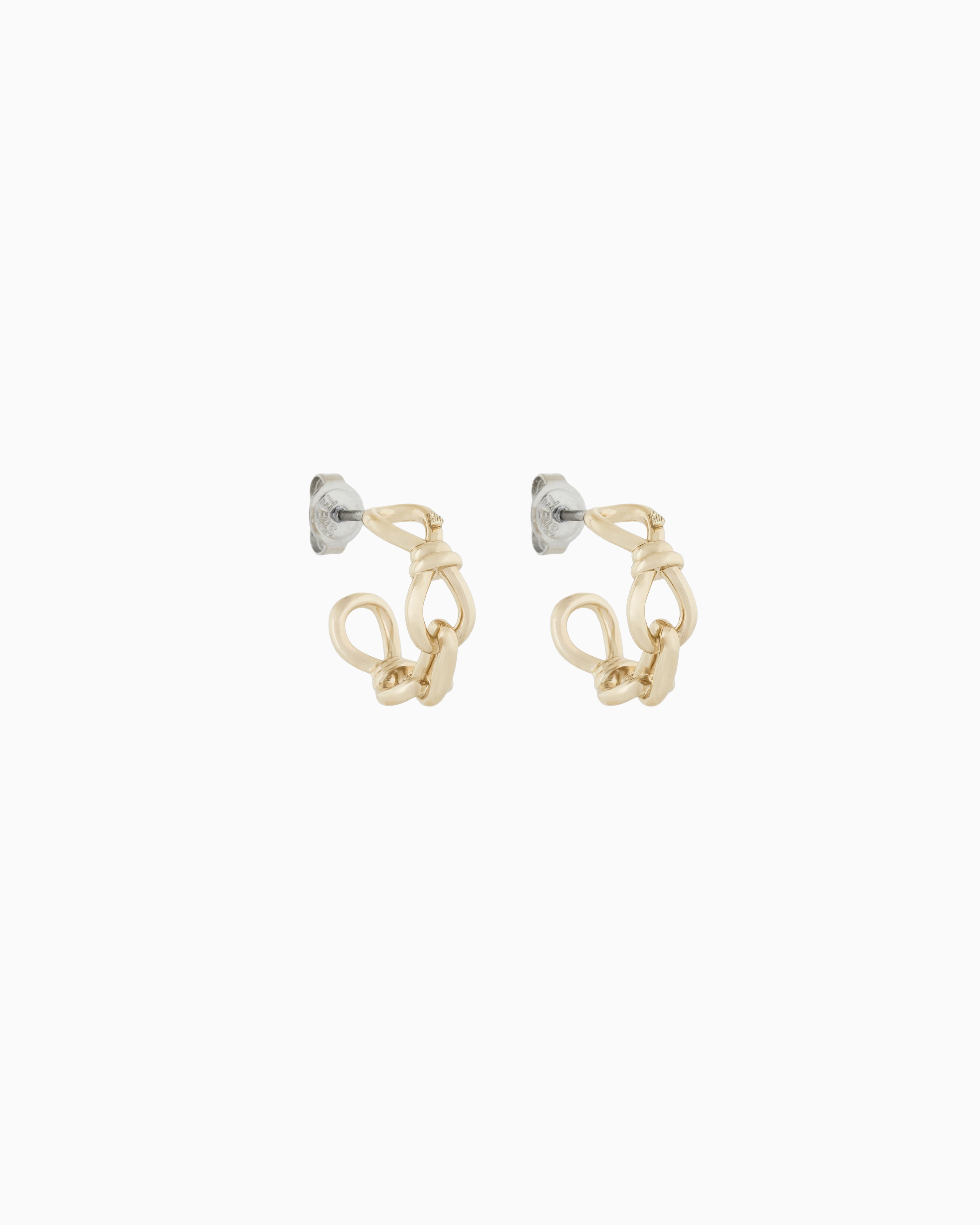 Emporio Armani Multicolored Hoop Earrings With Ribbon