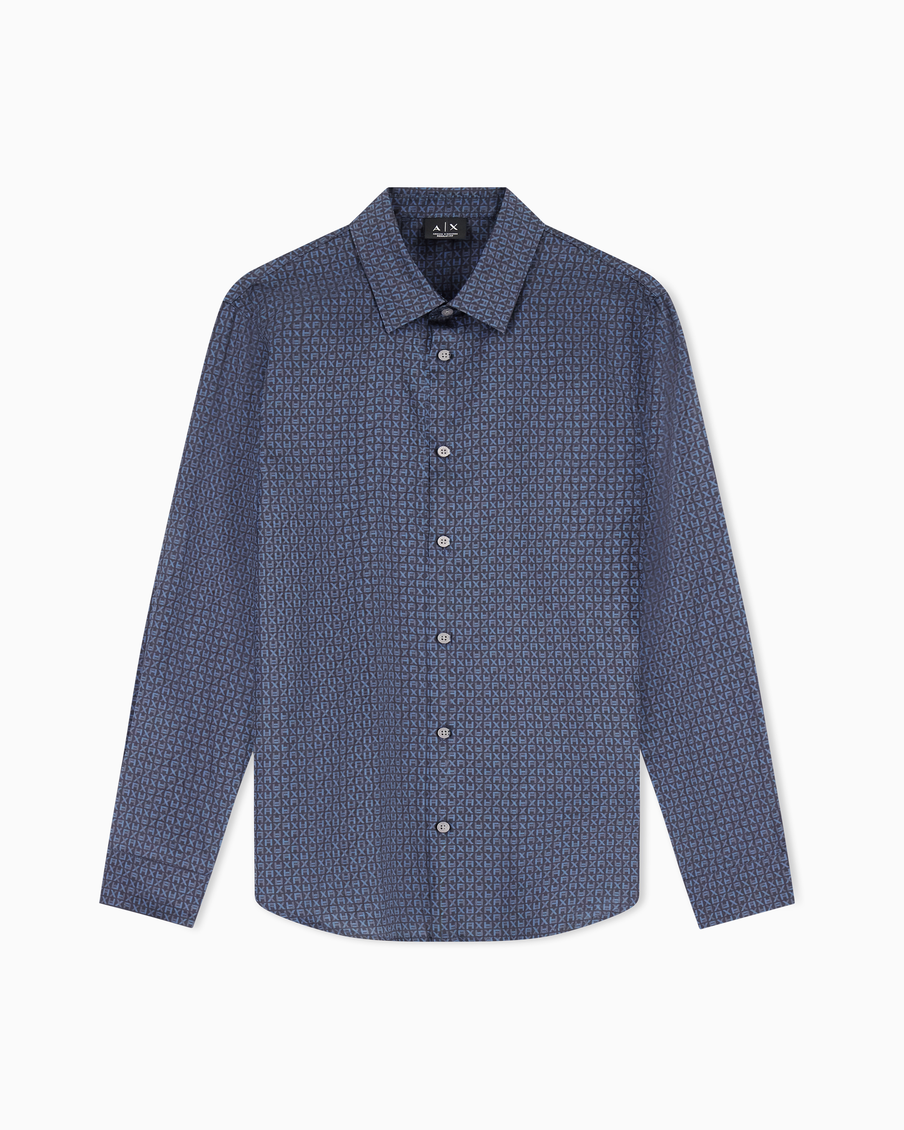 Armani Exchange Camicia Regular Fit Logo Lettering