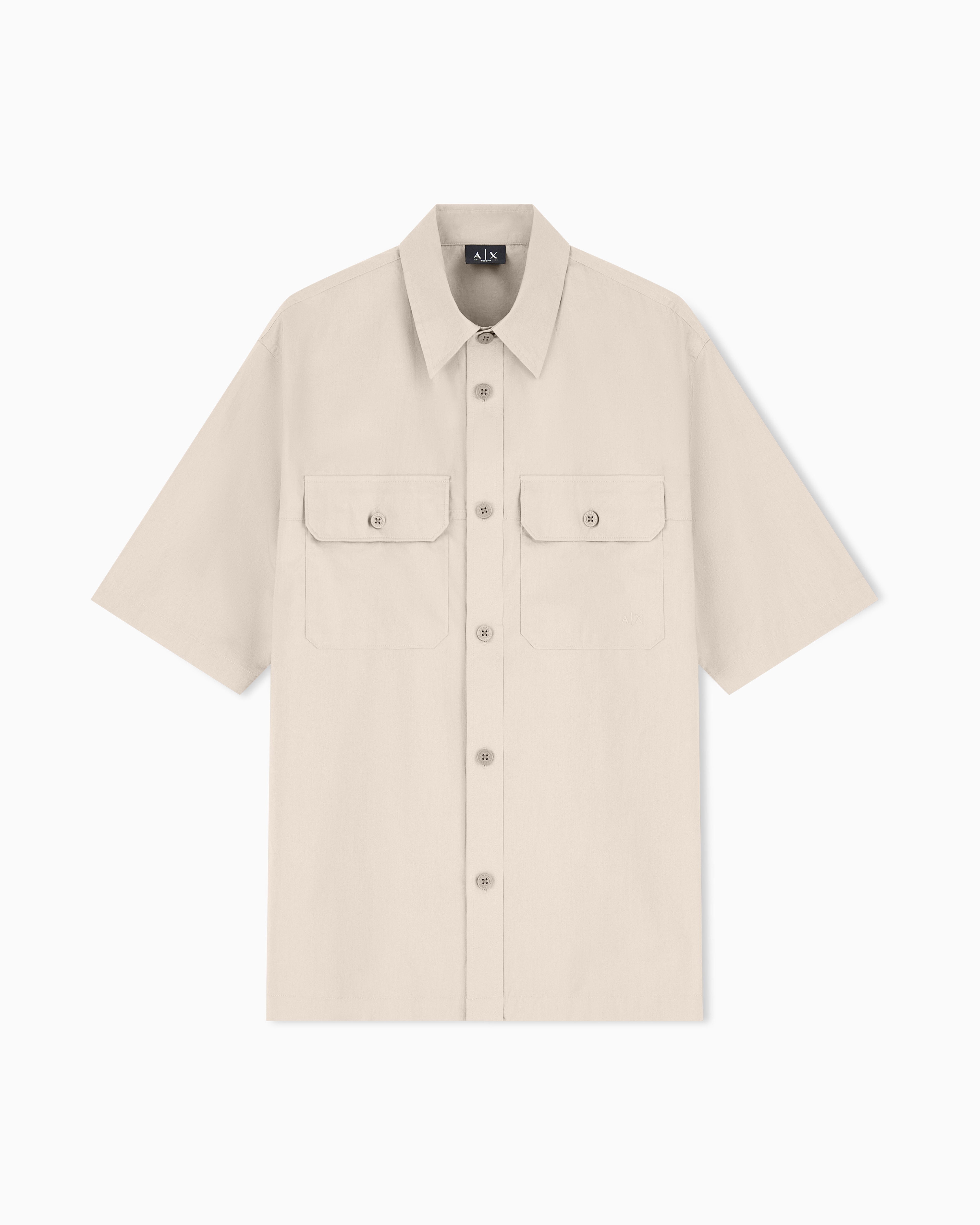 Armani Exchange Camicia Casual In Popeline Di Cotone