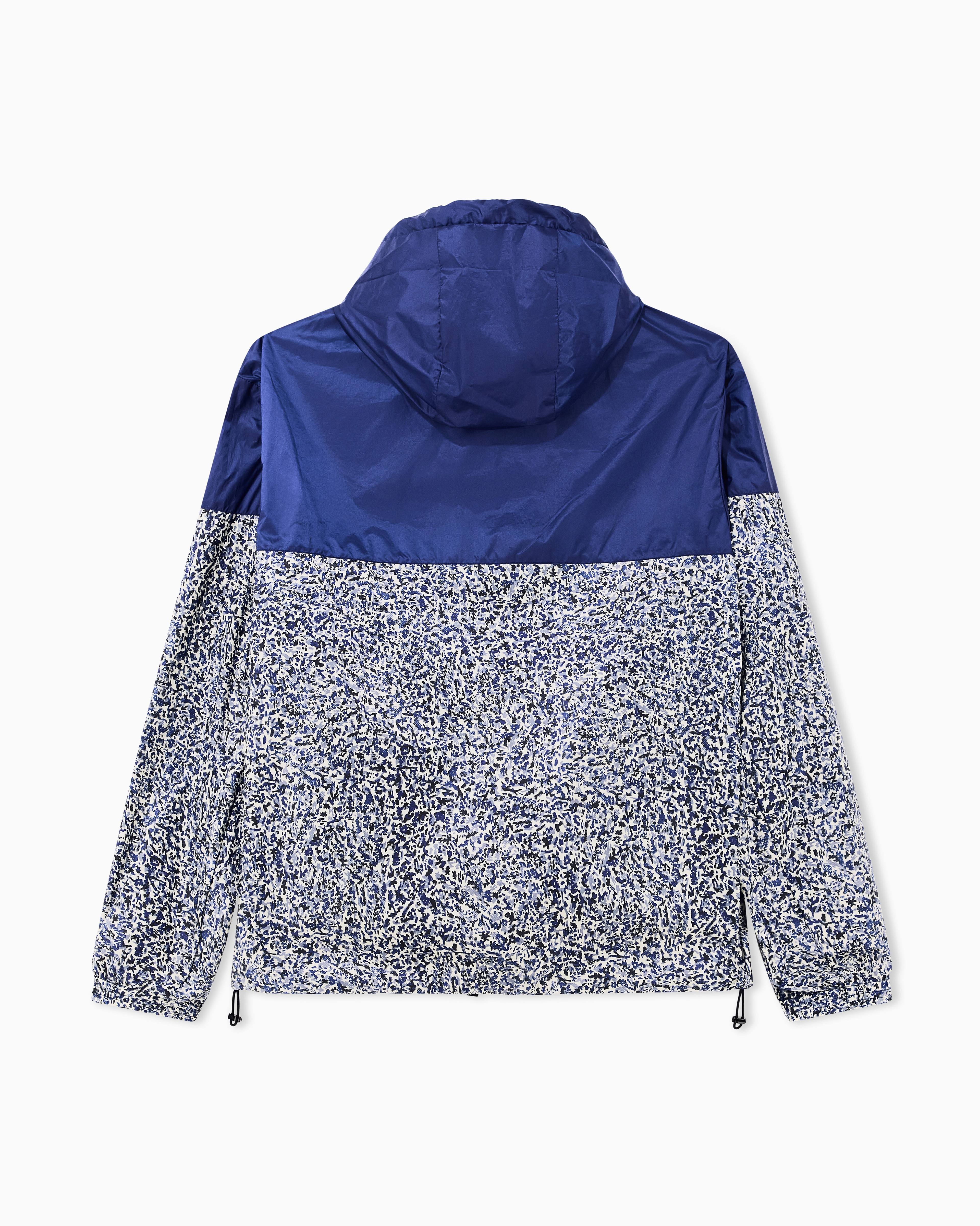 Down jacket with abstract pattern and drawstring hood | Armani