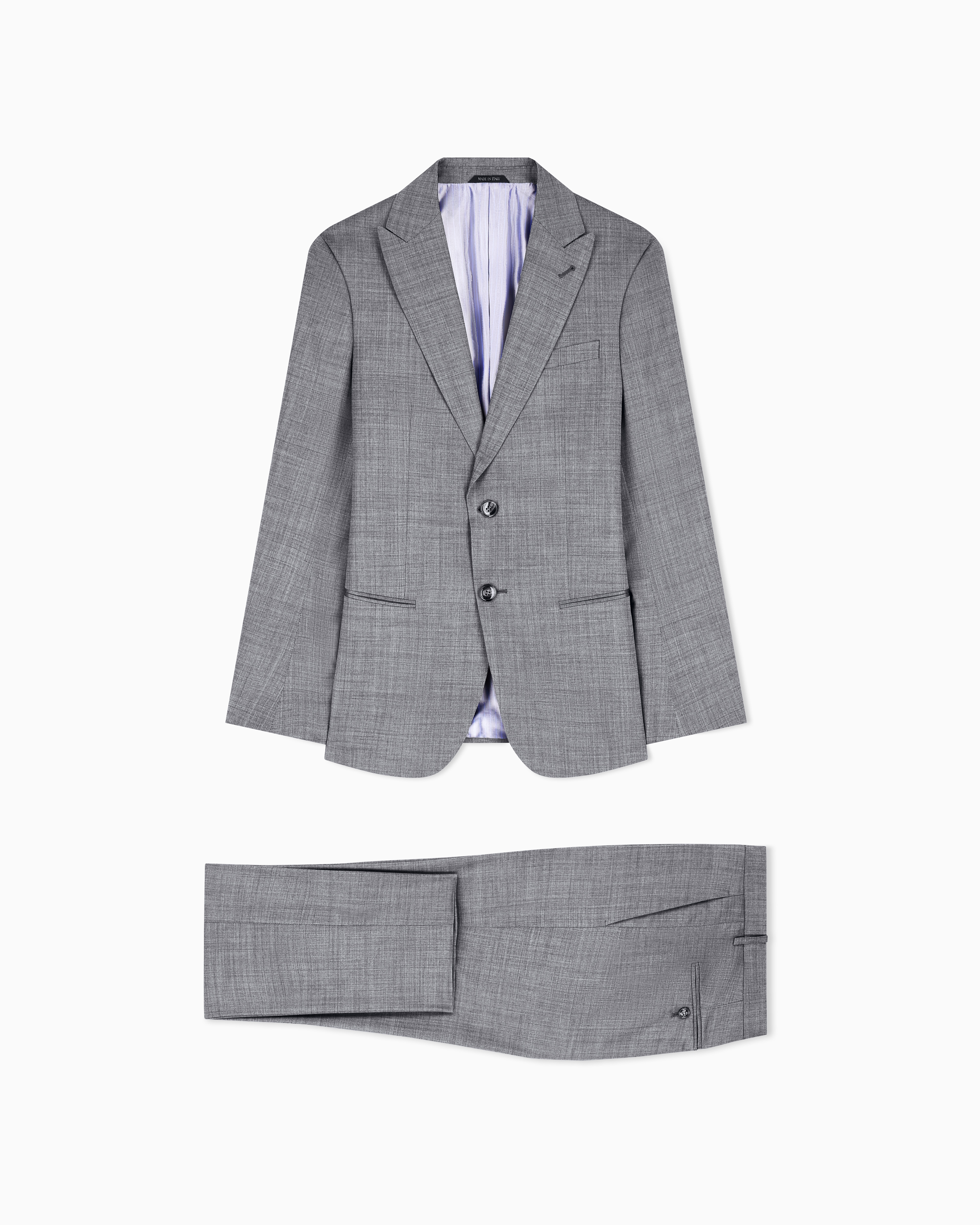 Giorgio Armani Black Soho Line Single-Breasted Suit In Wool And Silk
