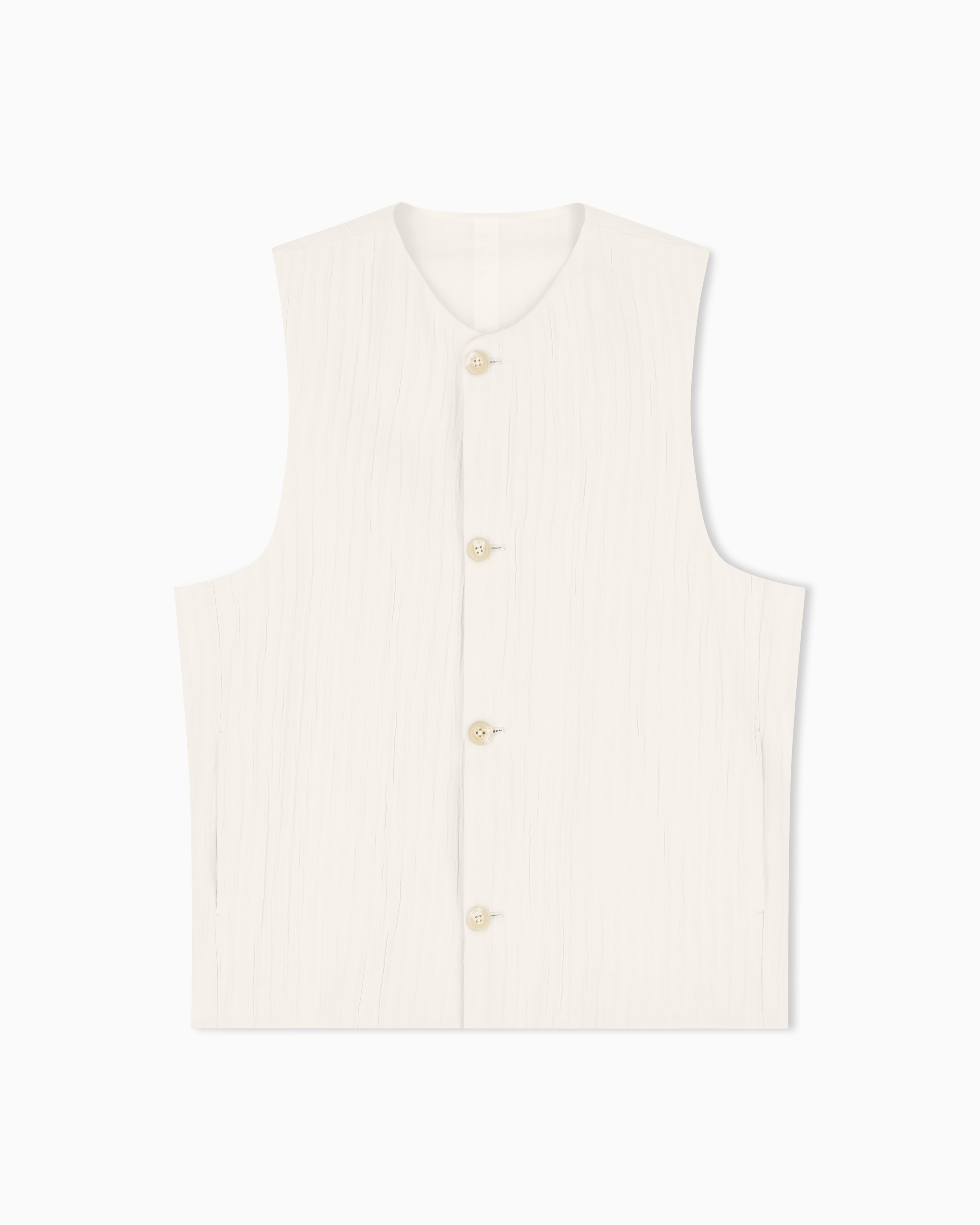 Emporio Armani Gilet In Tessuto Jacquard Goffrato Effetto Wrinkle