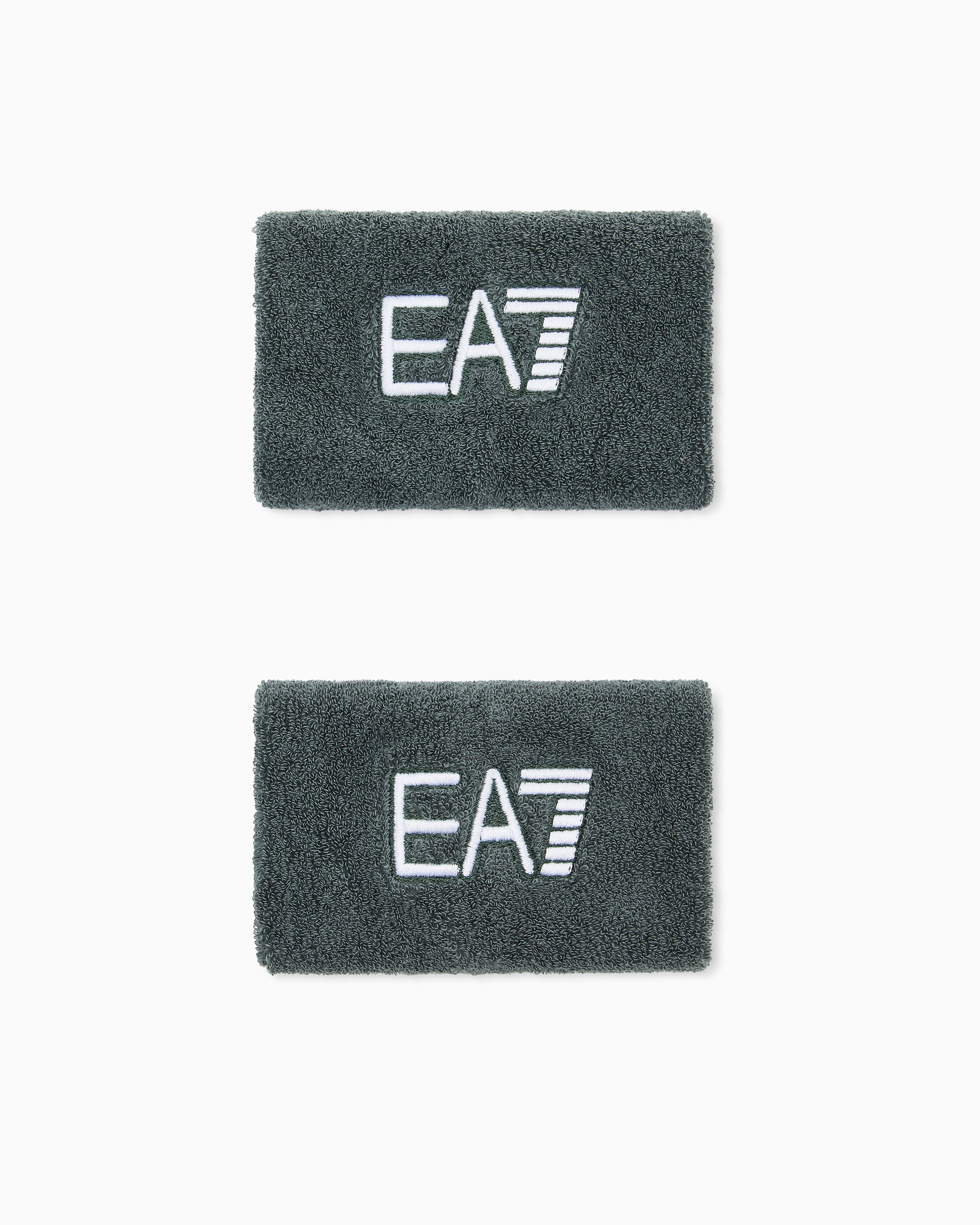 Ea7 Unisex Green Wristband Tennis Pro In Cotton And Elastane