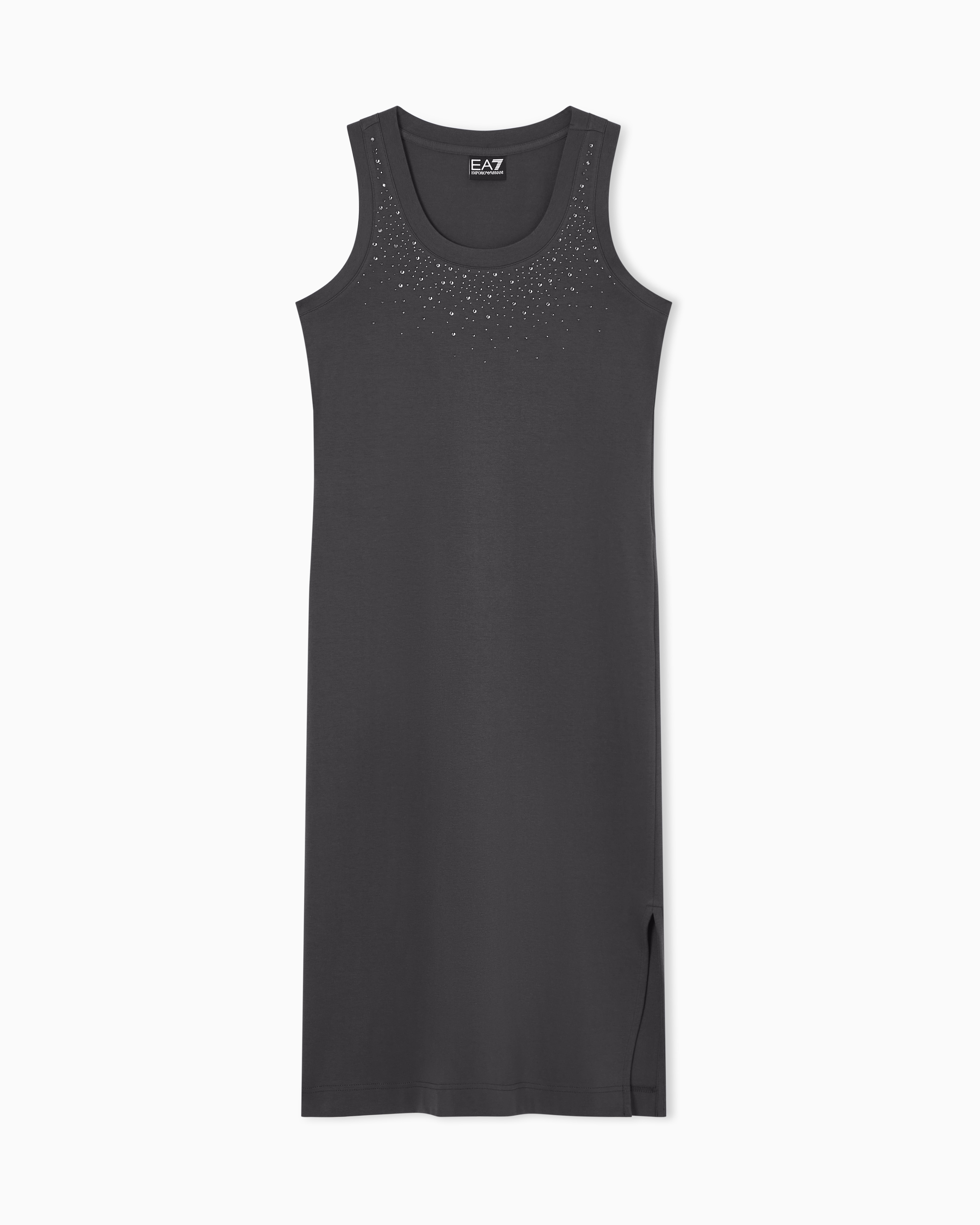 Ea7 Abito Precious In Jersey Di Cotone Stretch