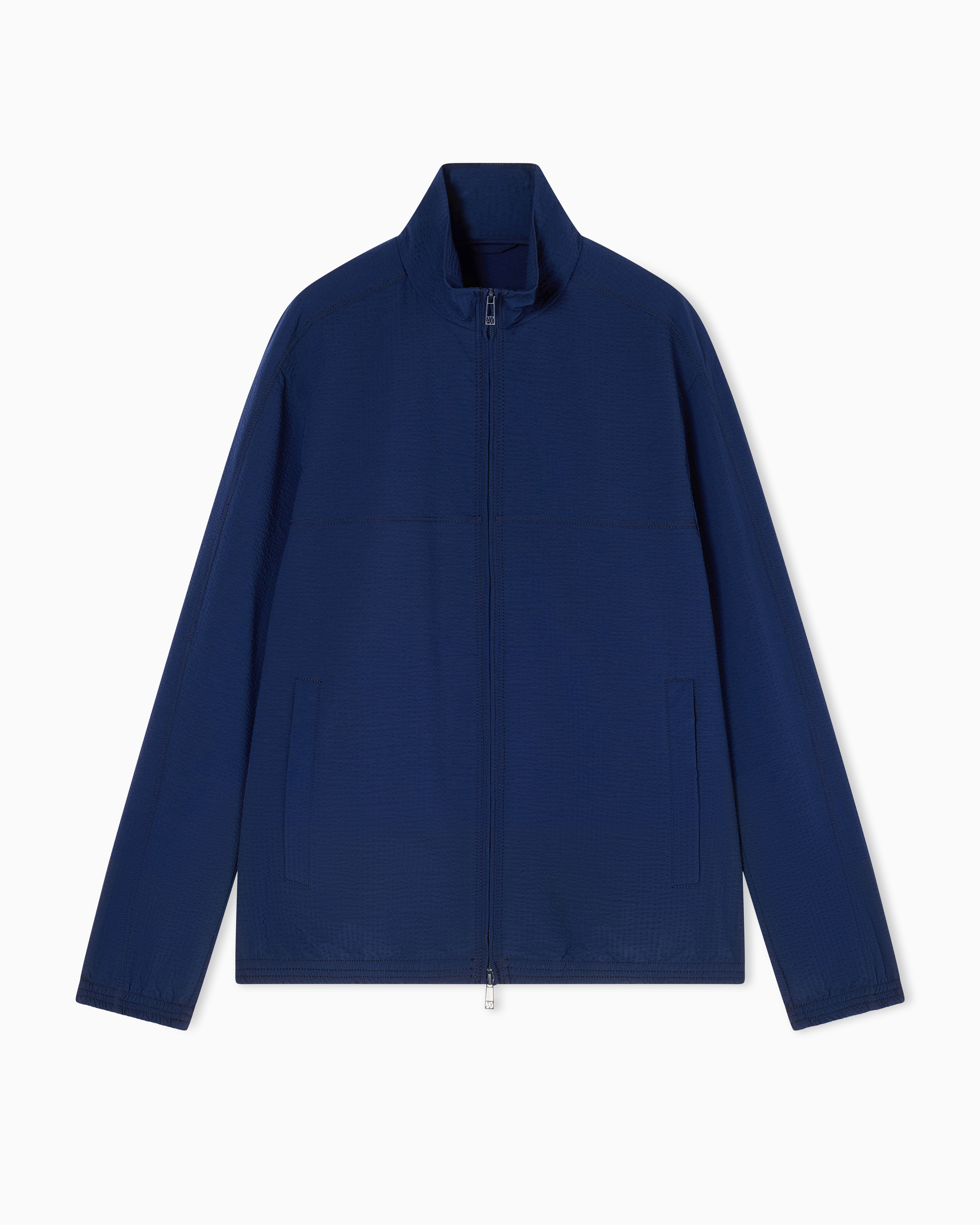 Armani Exchange Blue Technical Fabric Blouson