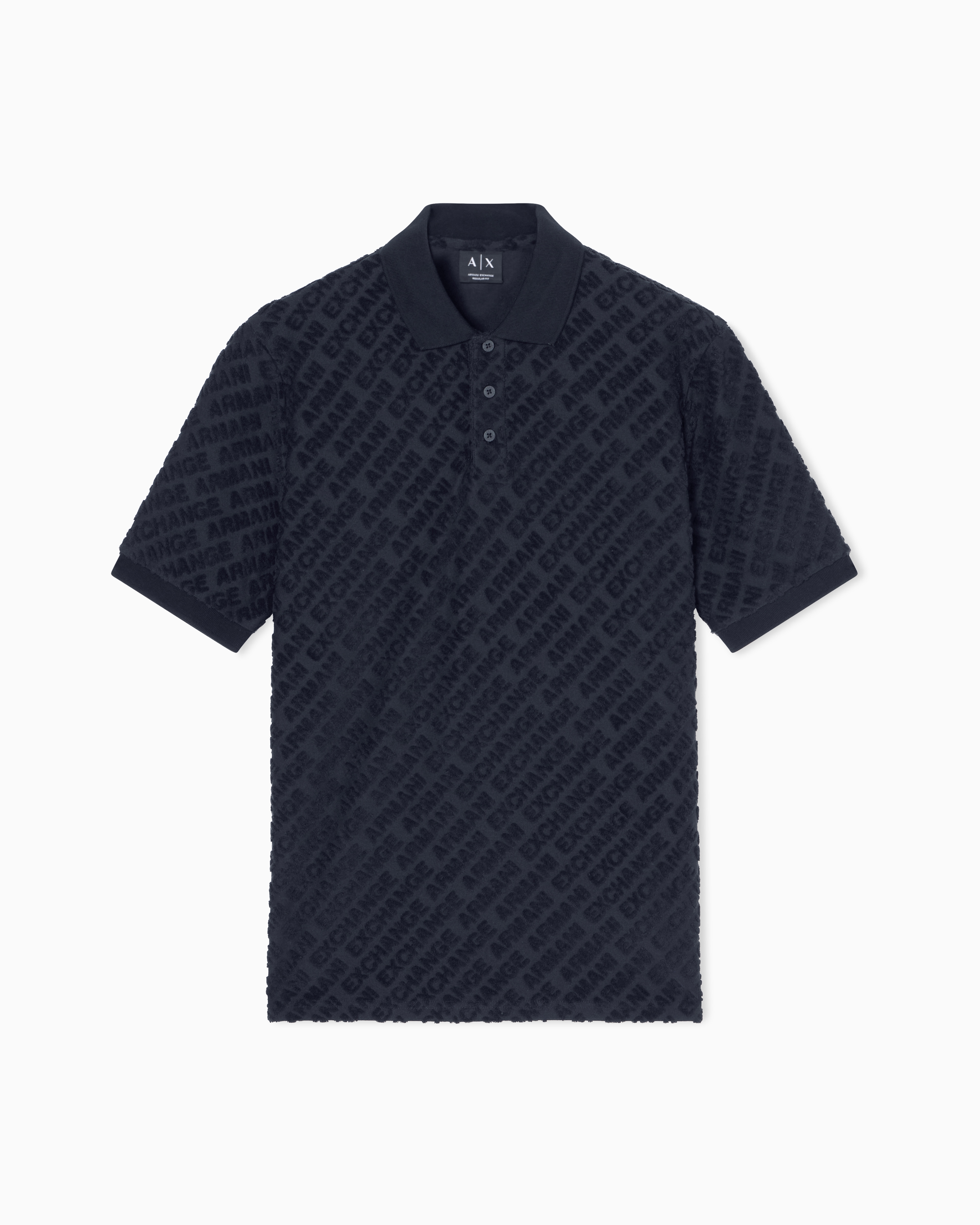 ダイアゴナルオールオーバーロゴ 半袖ポロシャツ | Armani Exchange