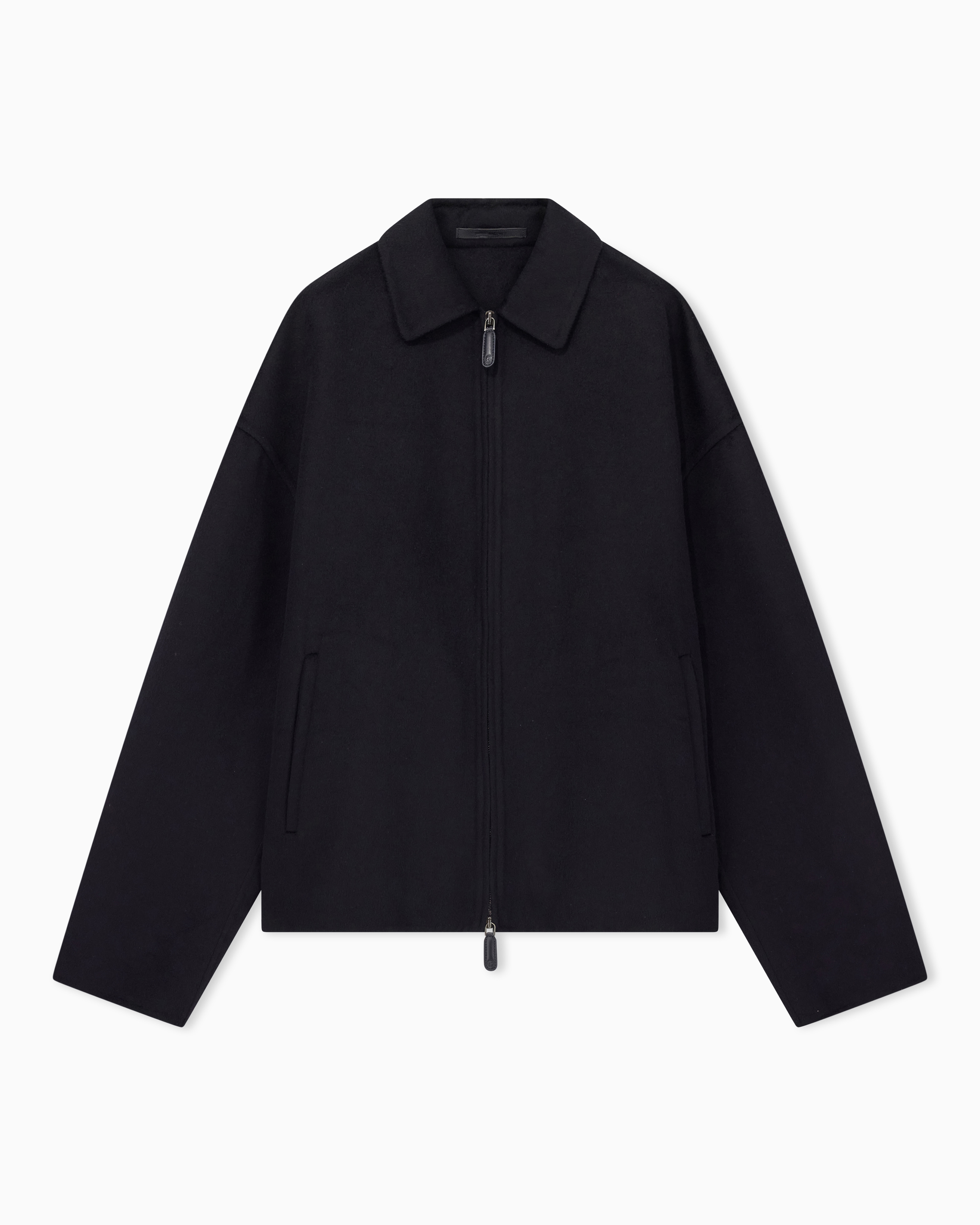 Giorgio Armani Navy Blue Double Cashmere Cloth Blouson