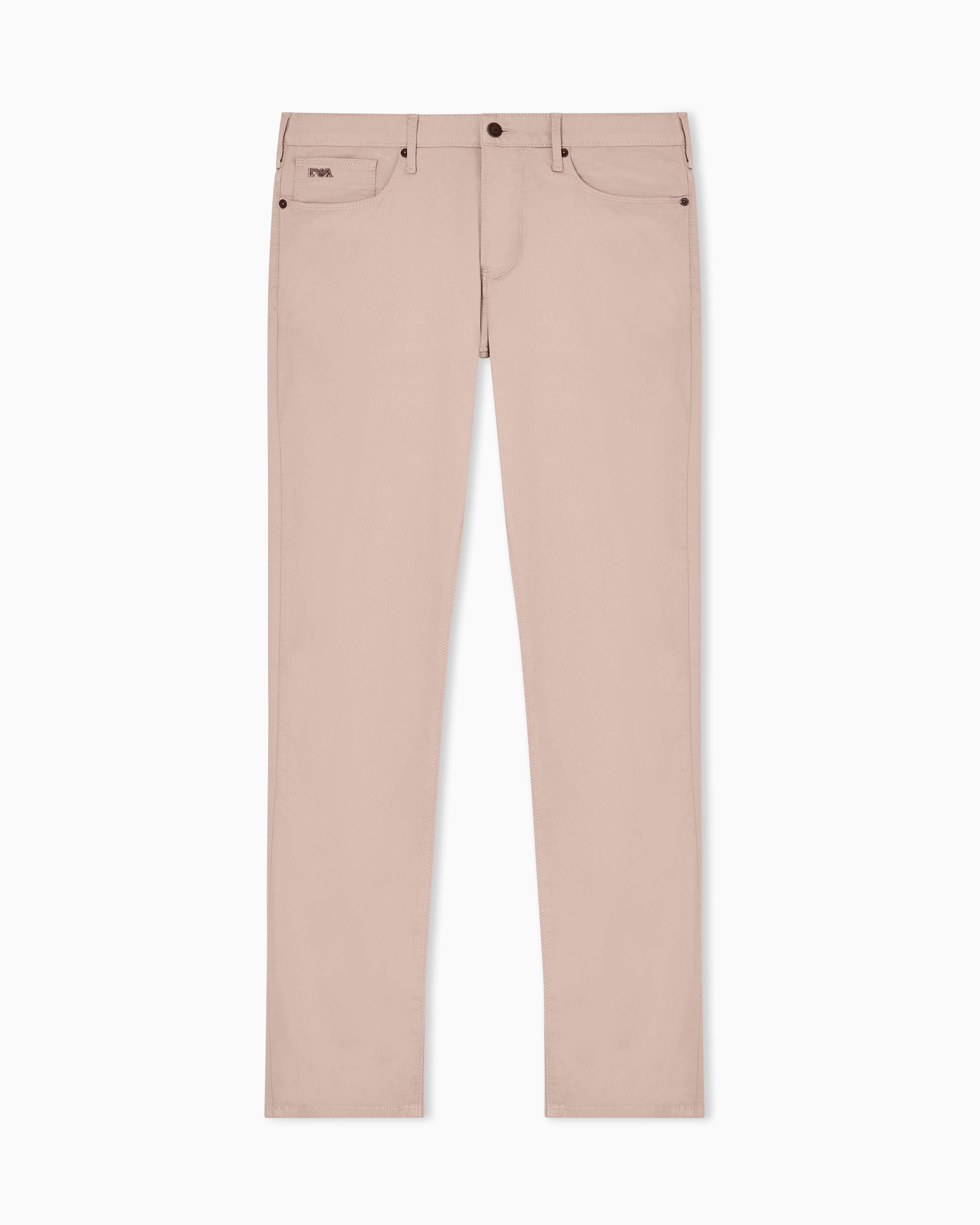 Emporio Armani Men's Beige J06 Stretch-Fabric Slim-Fit Trousers