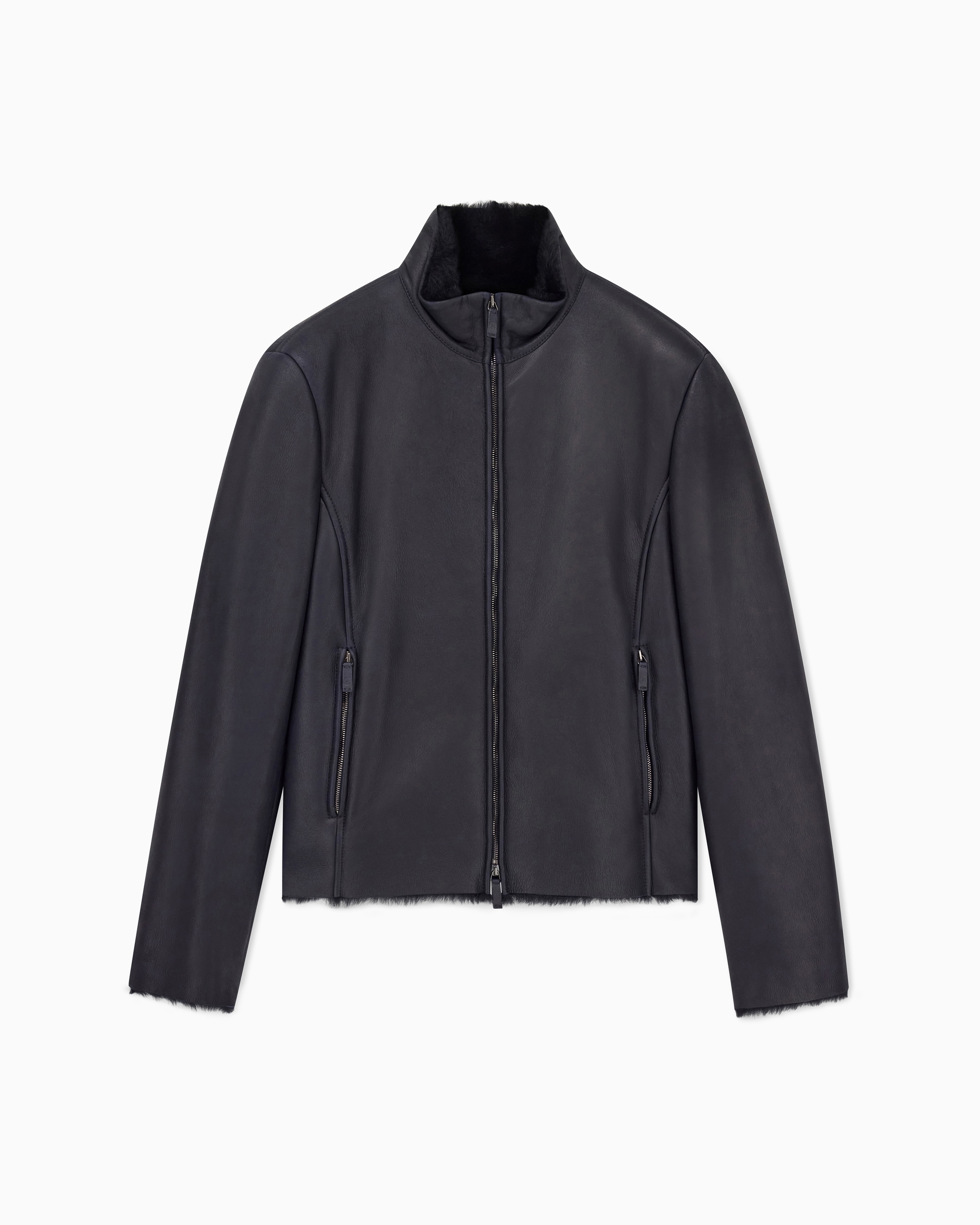 Giorgio Armani Blouson Con Zip In Montone