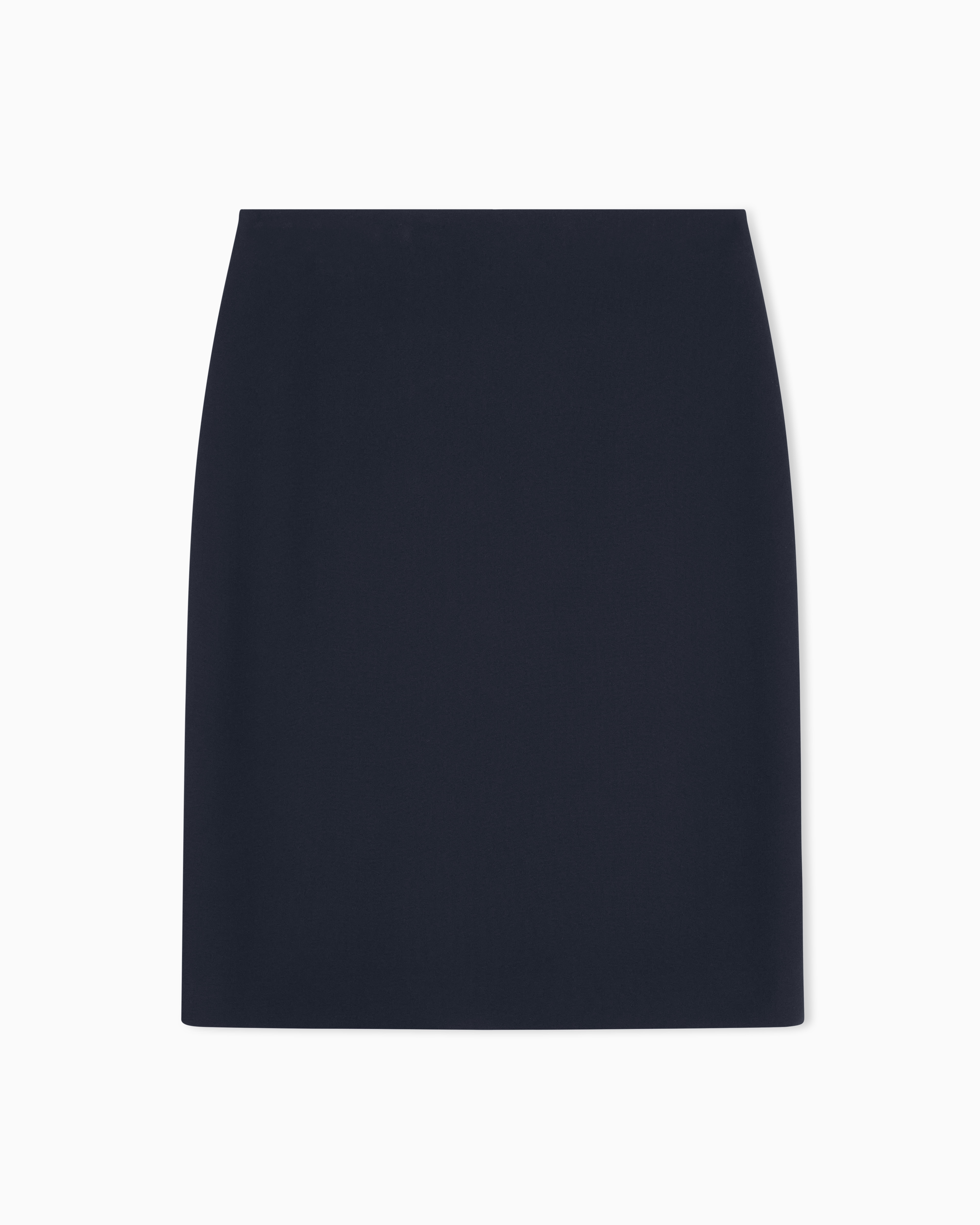 Giorgio Armani Navy Blue Silk Cady Tube Skirt