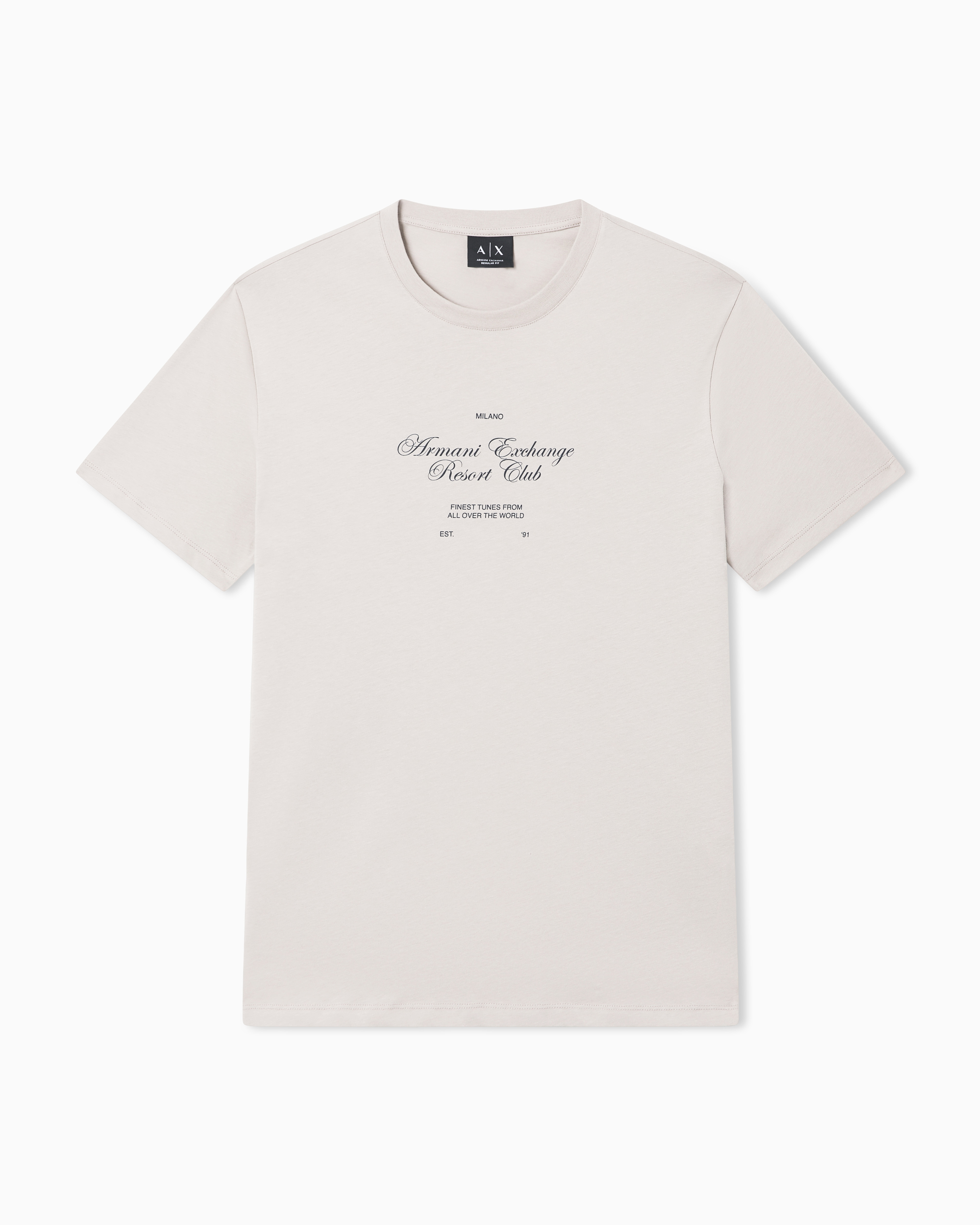 Armani Exchange T-Shirt Regular Fit In Jersey Di Cotone