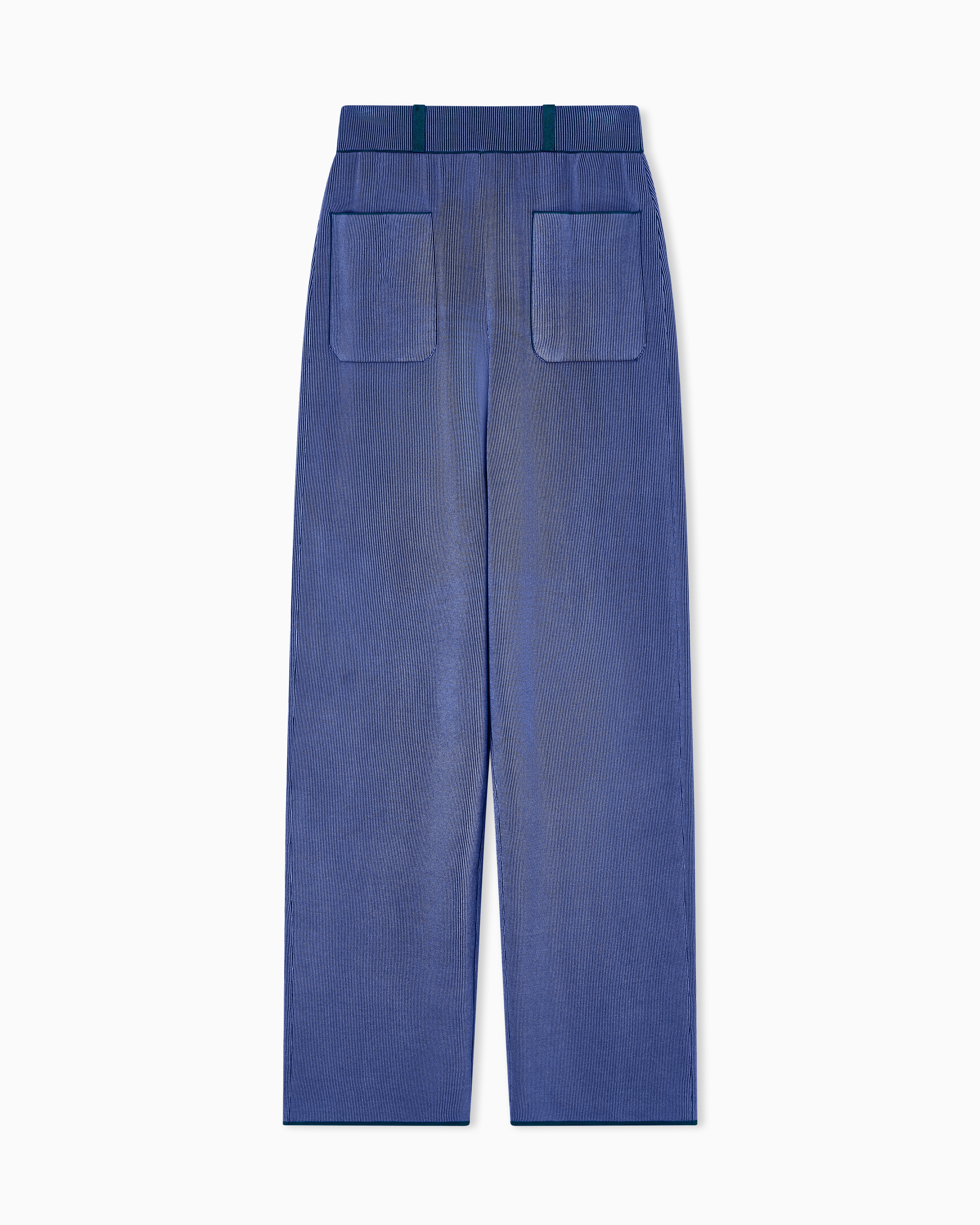 Giorgio Armani Purple Ribbed Viscose-Blend Trousers