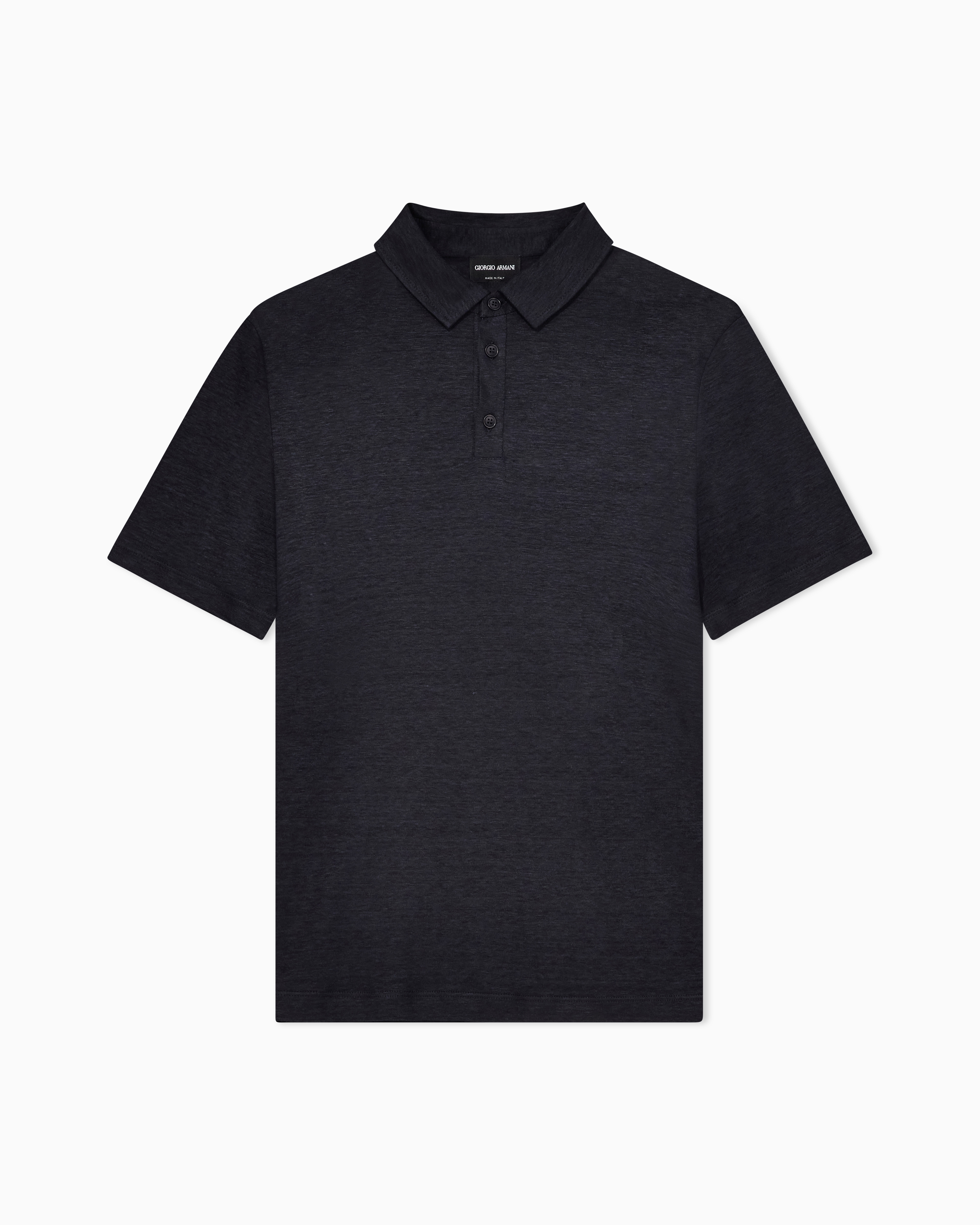 Giorgio Armani ネイビー ジグザグポロシャツ 50 Giorgio Armani Men's Tipped Polo Shirt - Bergdorf Goodman