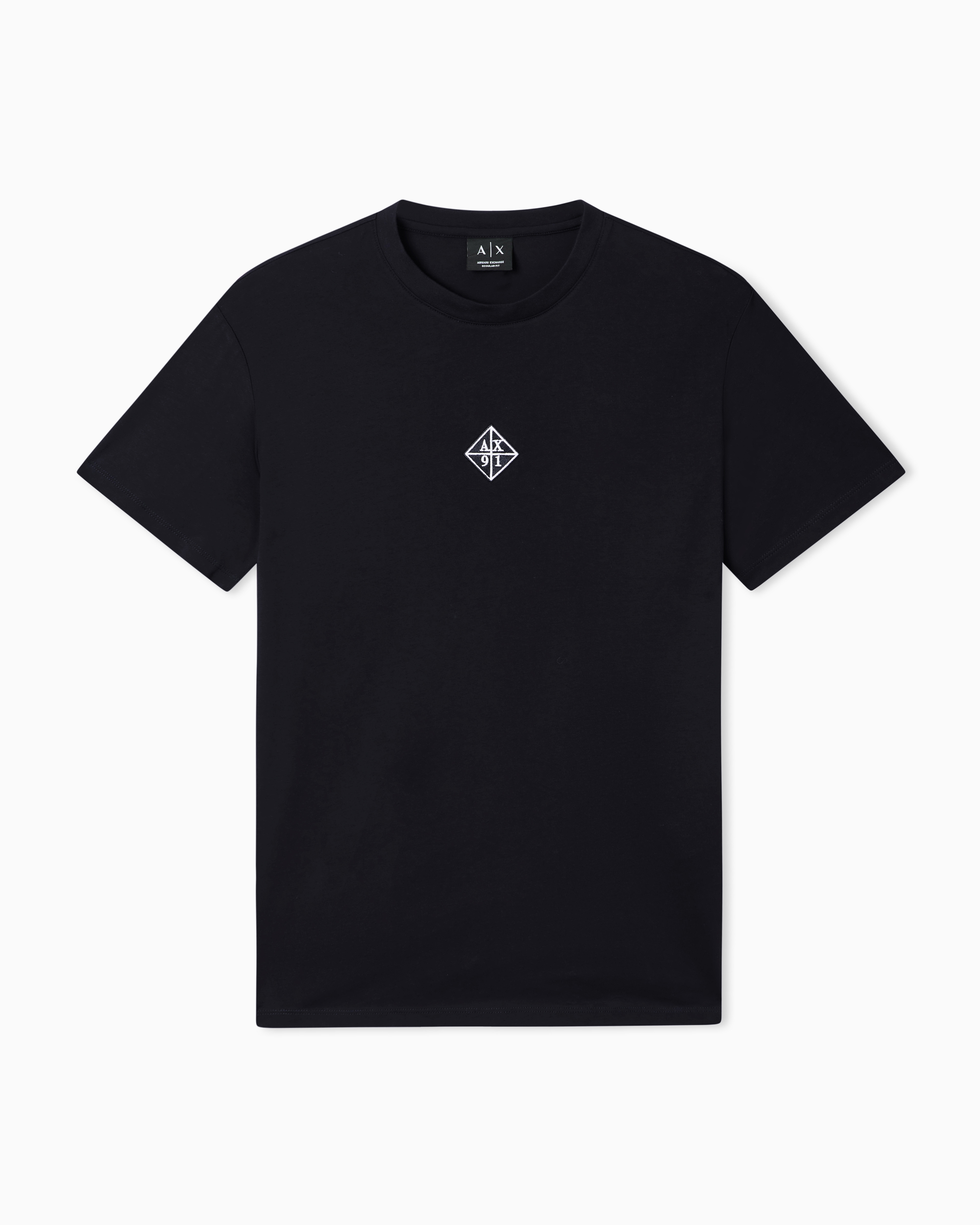 Armani Exchange Black Regular Fit Cotton T-Shirt