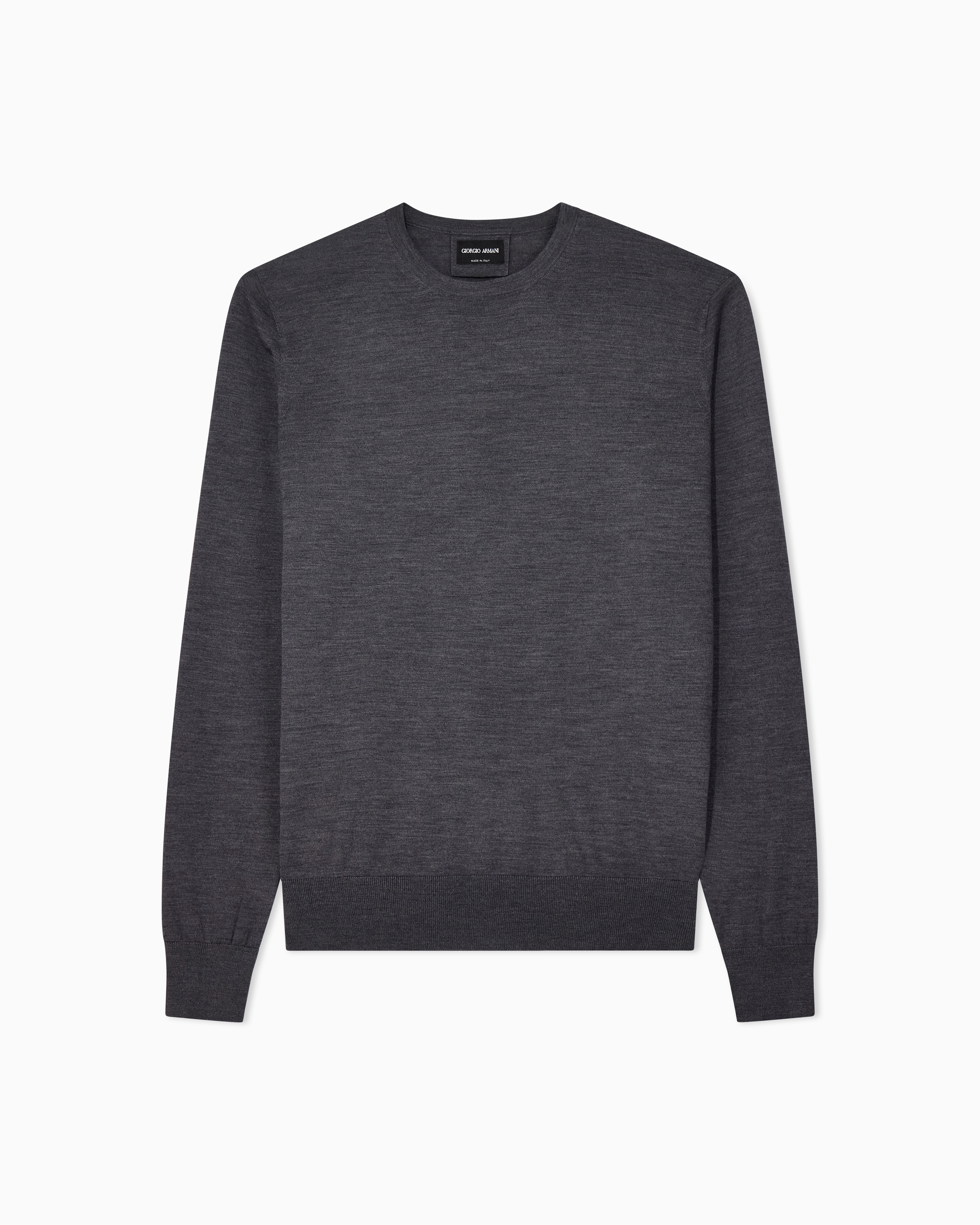 Giorgio Armani Maglia Girocollo In Pura Lana Vergine