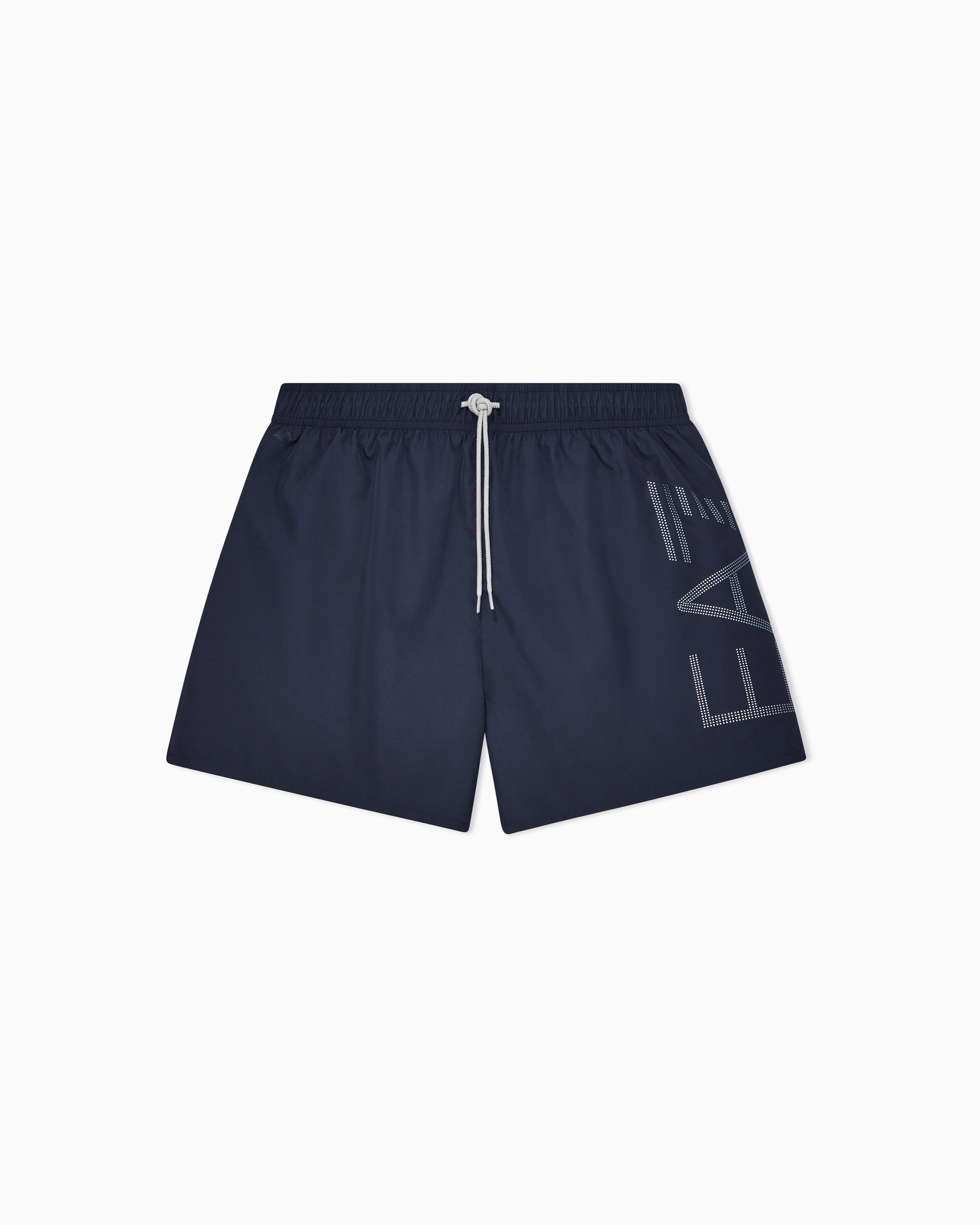 Ea7 Blue Bathing Trunks With A Drawstring Waist And Side Pockets