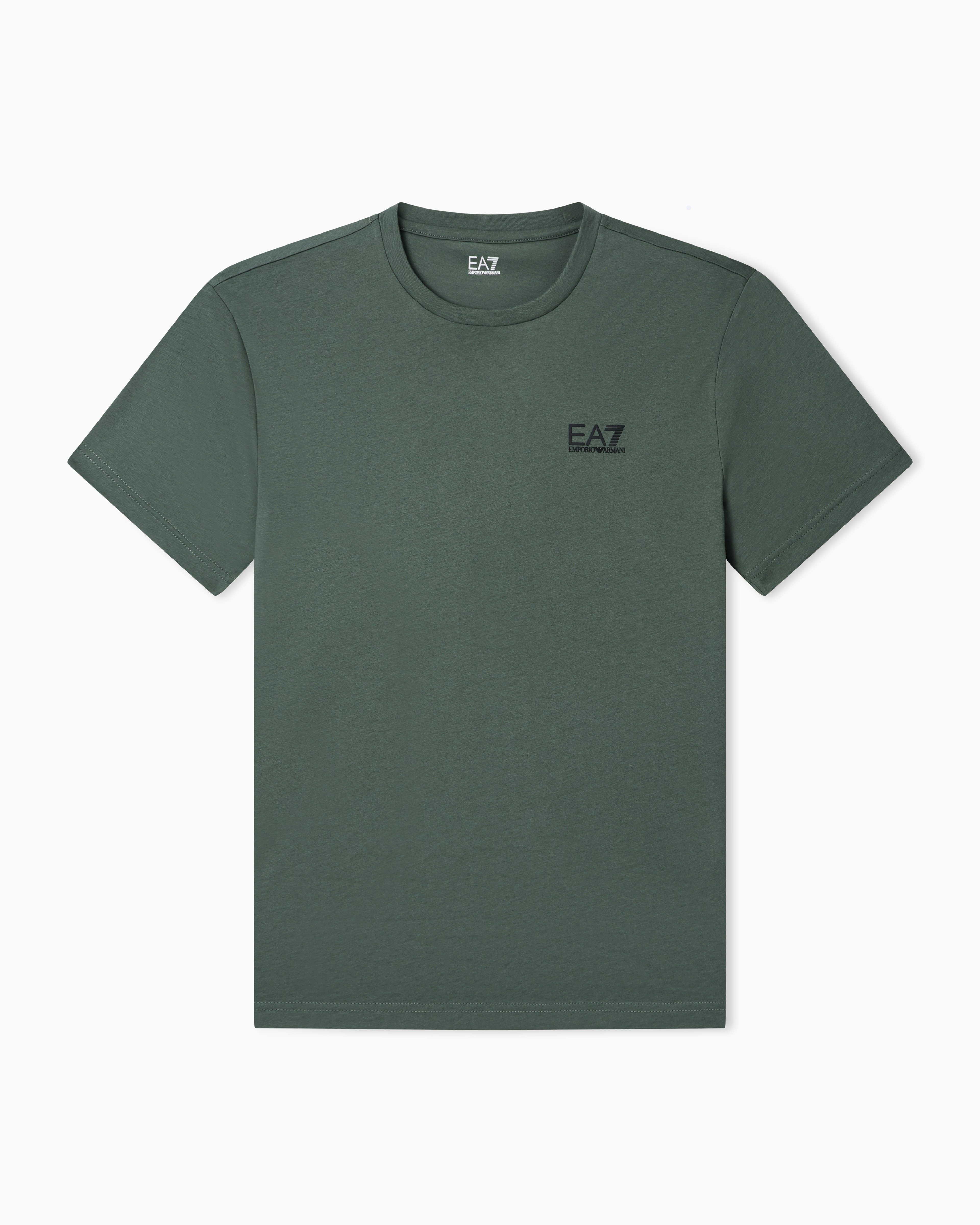 Ea7 Green Pima Cotton Core Identity T-Shirt