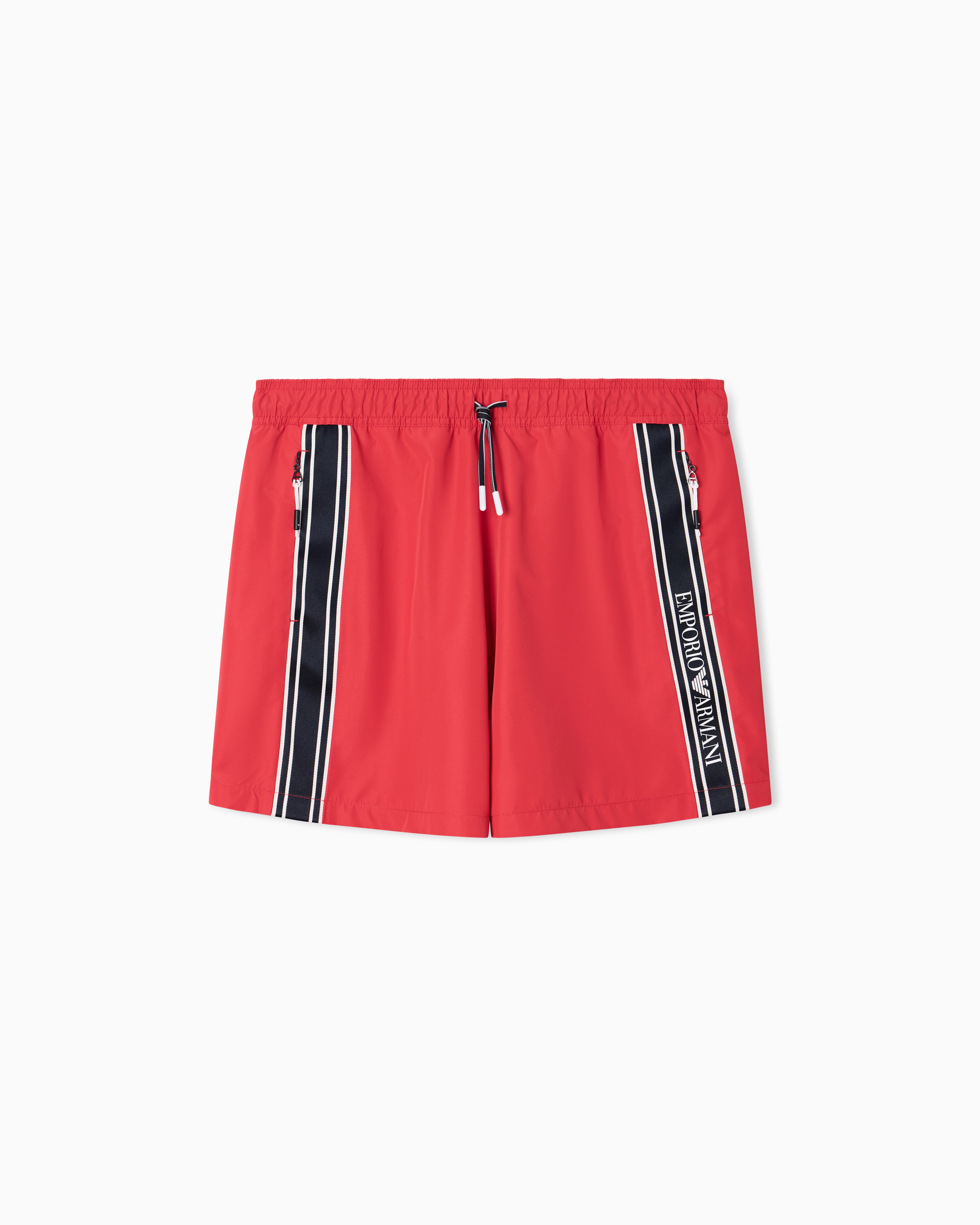 Emporio Armani Costume Shorts Con Tape Logo