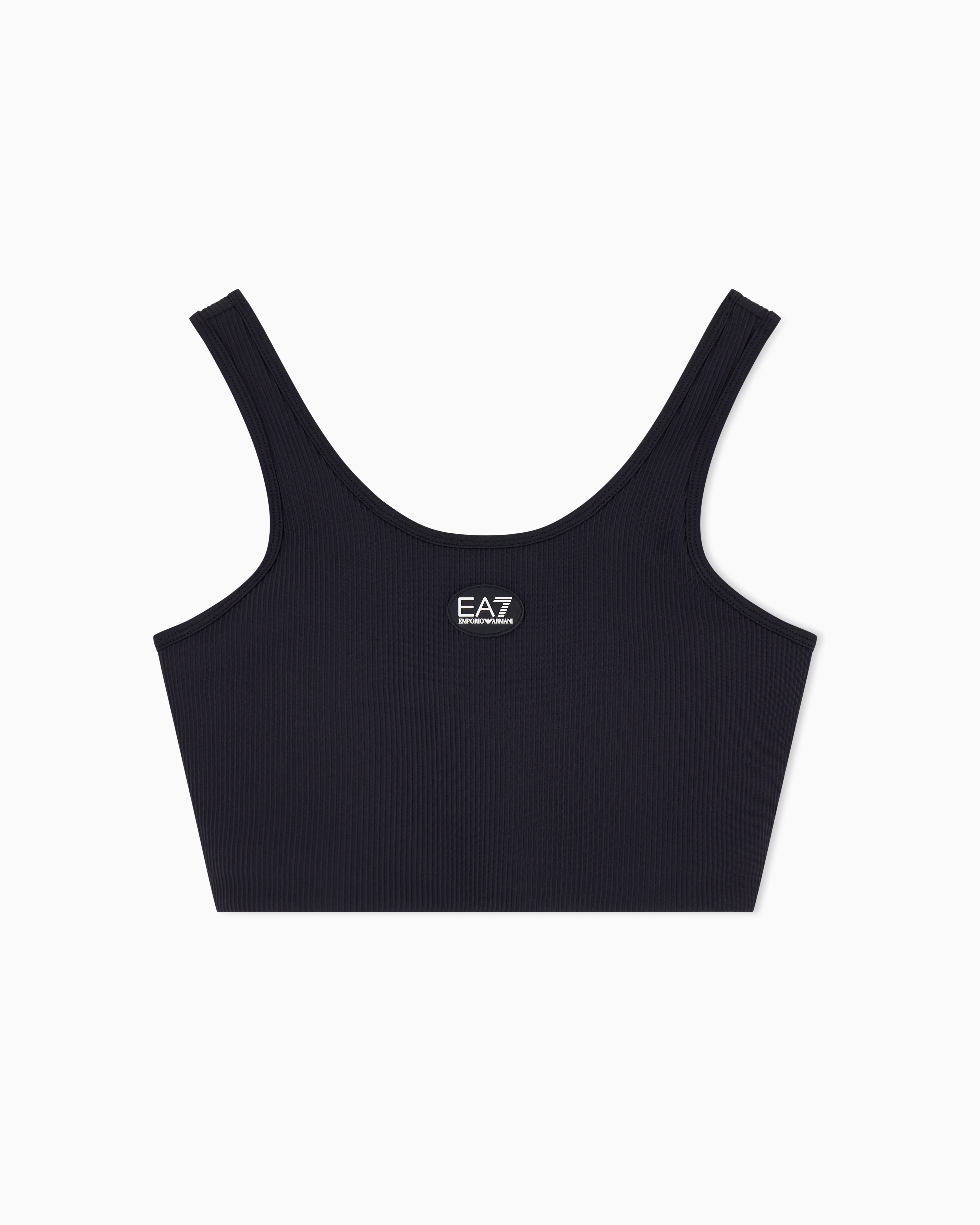 Ea7 Black Dynamic Athlete Sports Bra In Vigor7 Technical Fabric