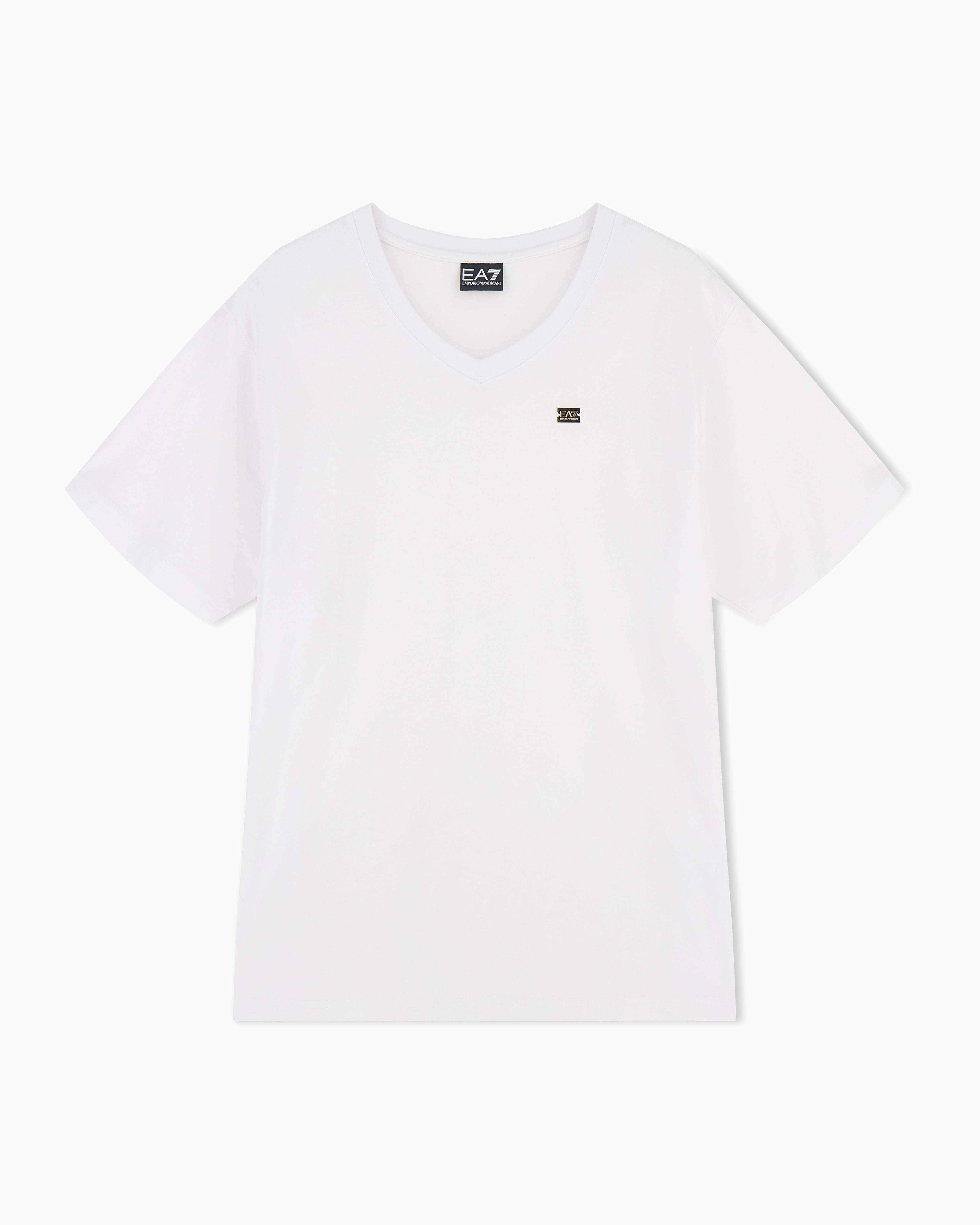 T-shirt in Cotone Con Scollo a V - Bianco / Righe - Donna | H&M It