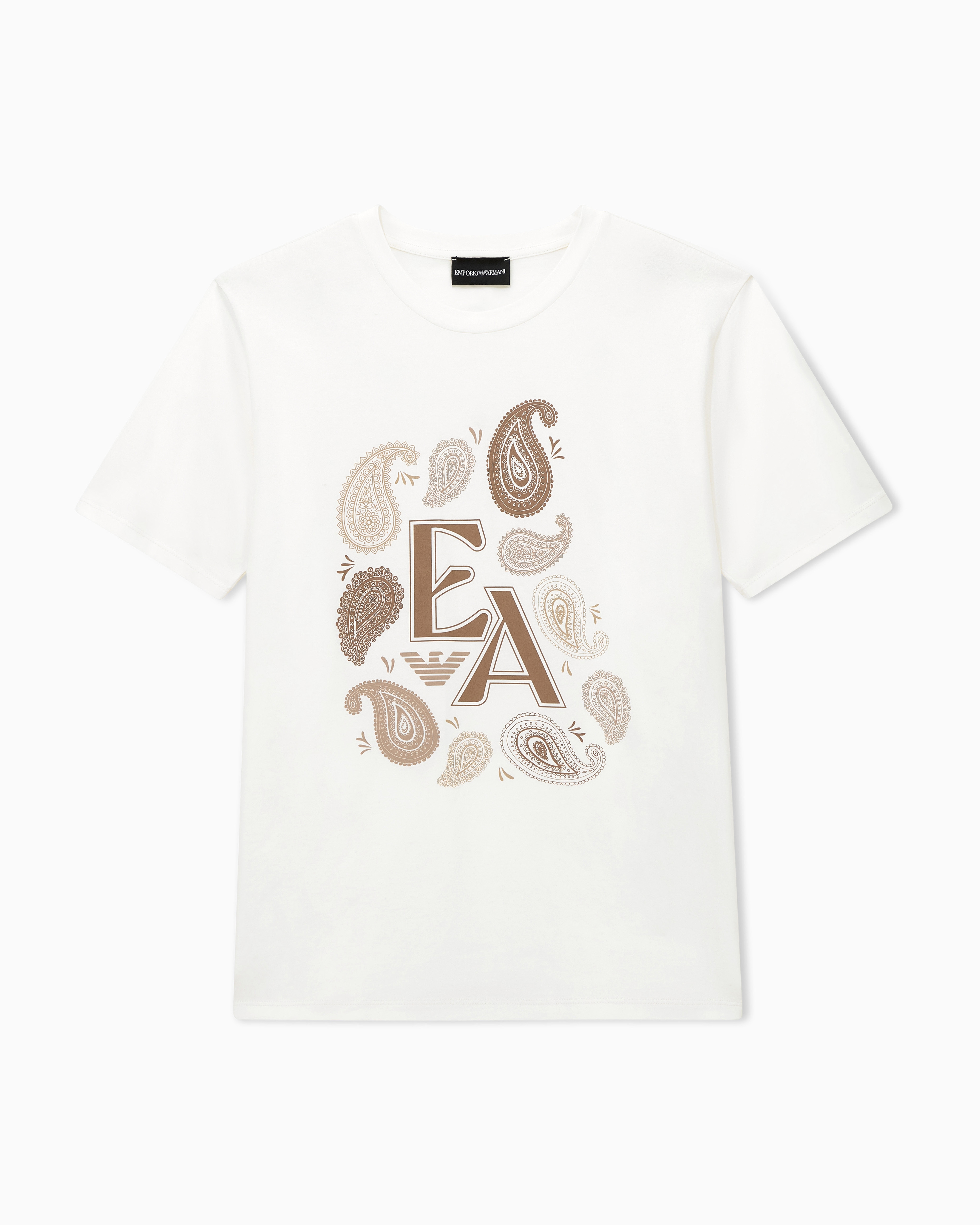 Jersey T-shirt with Boteh Capsule print | Emporio Armani